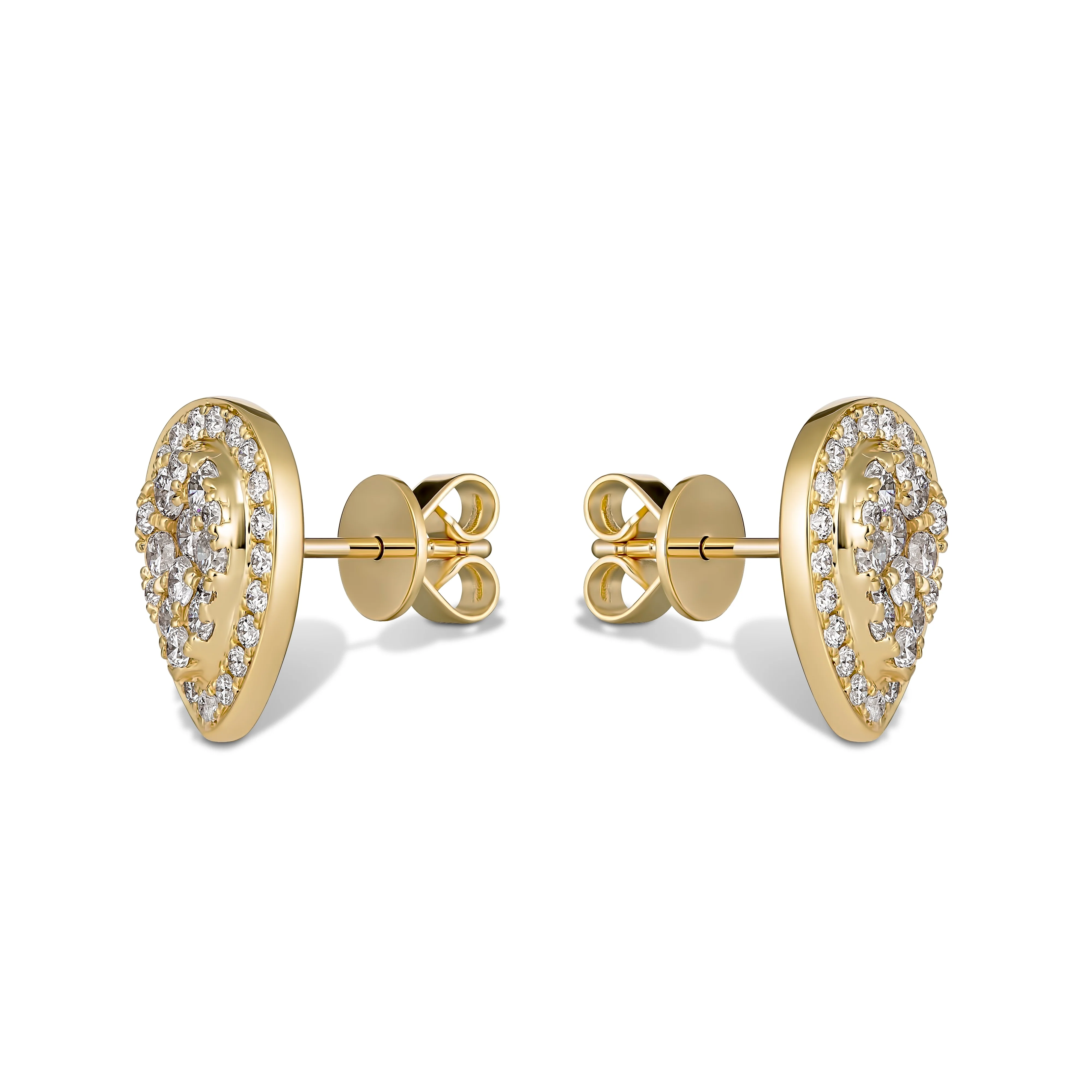 Promise Pear Diamond Earrings | Yellow Gold - Image 3