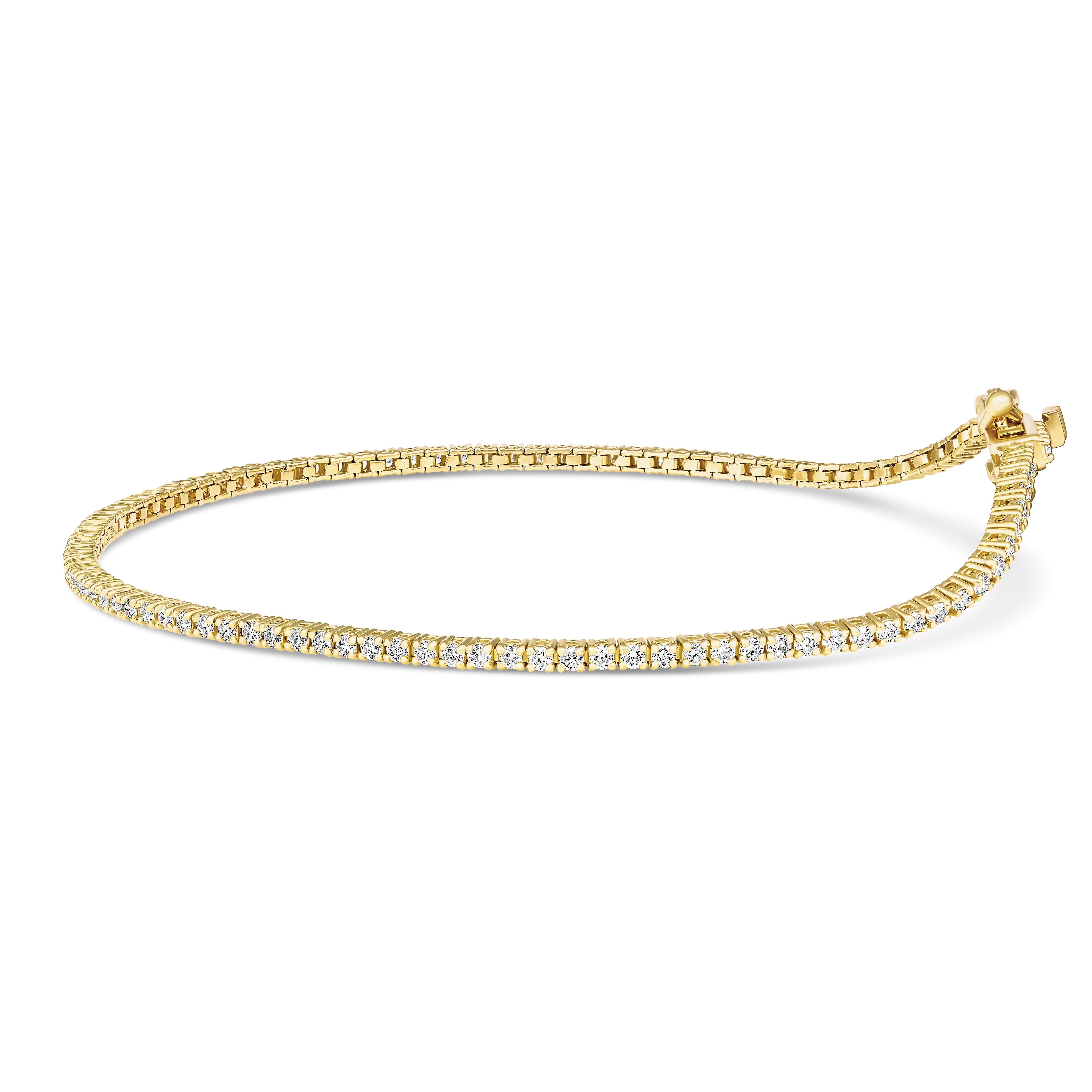 Promotional Finds Classic 1.00ct Natural Diamond Tennis Bracelet | 18K Yellow Gold