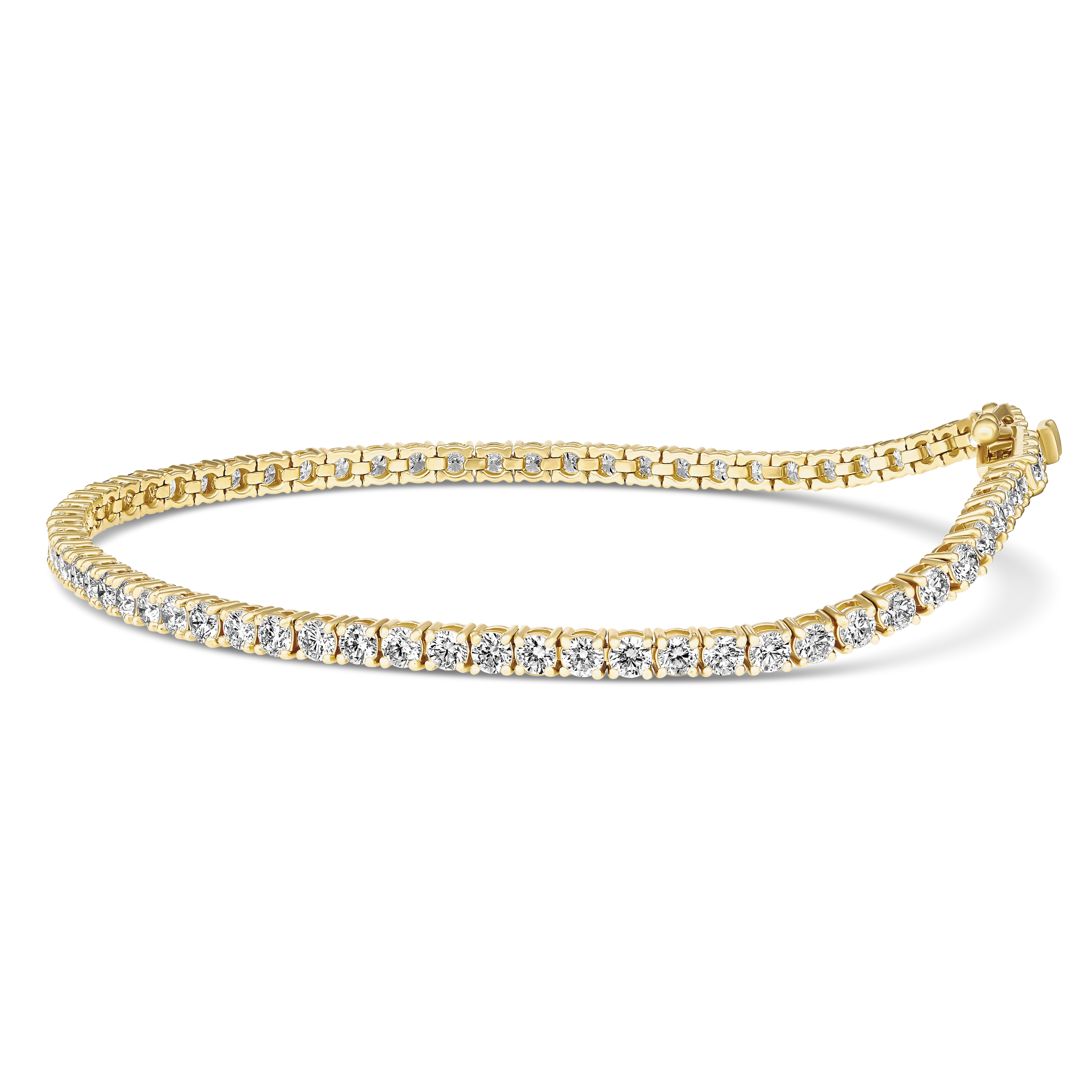 Promotional Finds Classic 3.15ct Natural Diamond Tennis Bracelet | 18K Yellow Gold