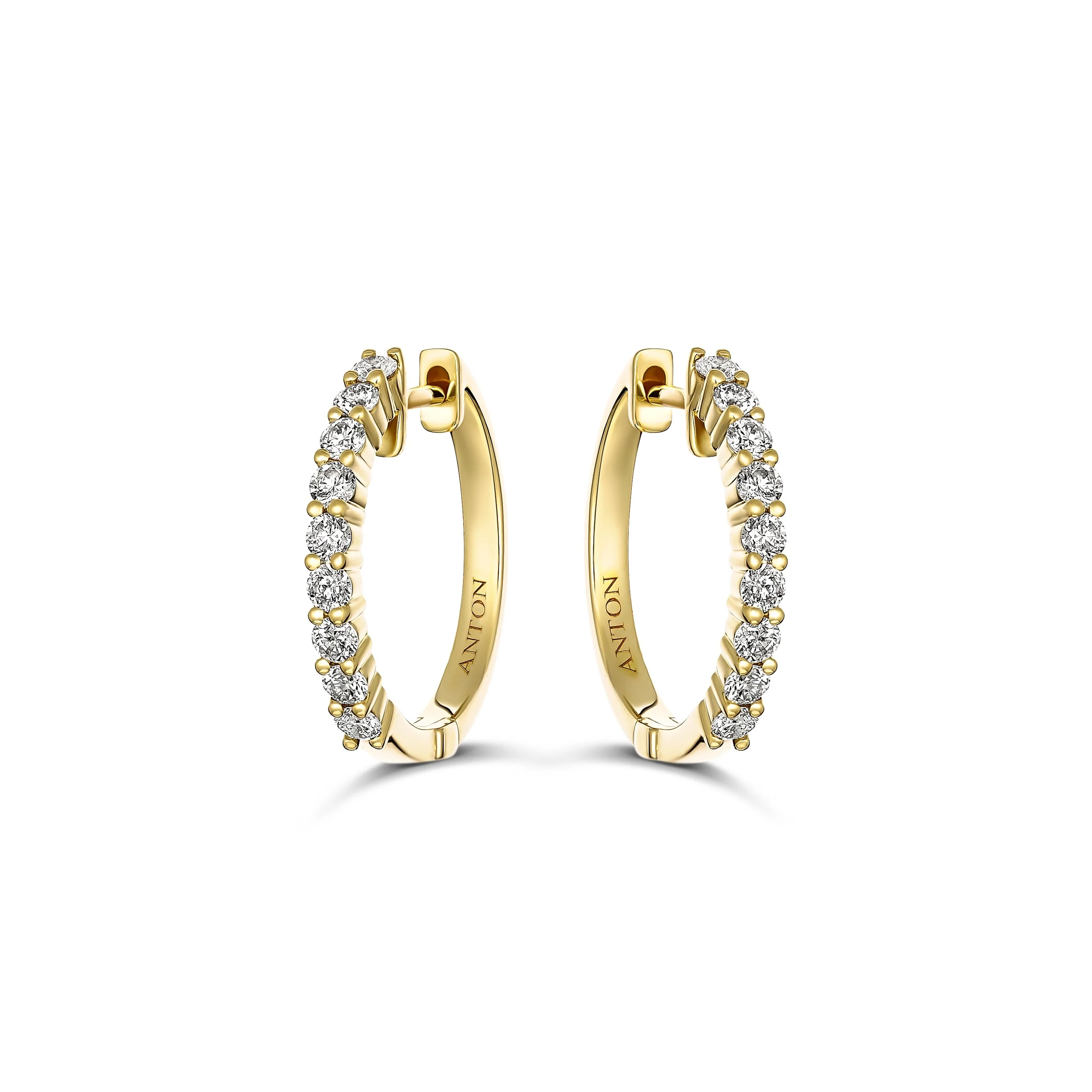 Promotional Finds Half Moon Natural Diamond Earrings 17.5mm | 18K Yellow Gold - Image 6