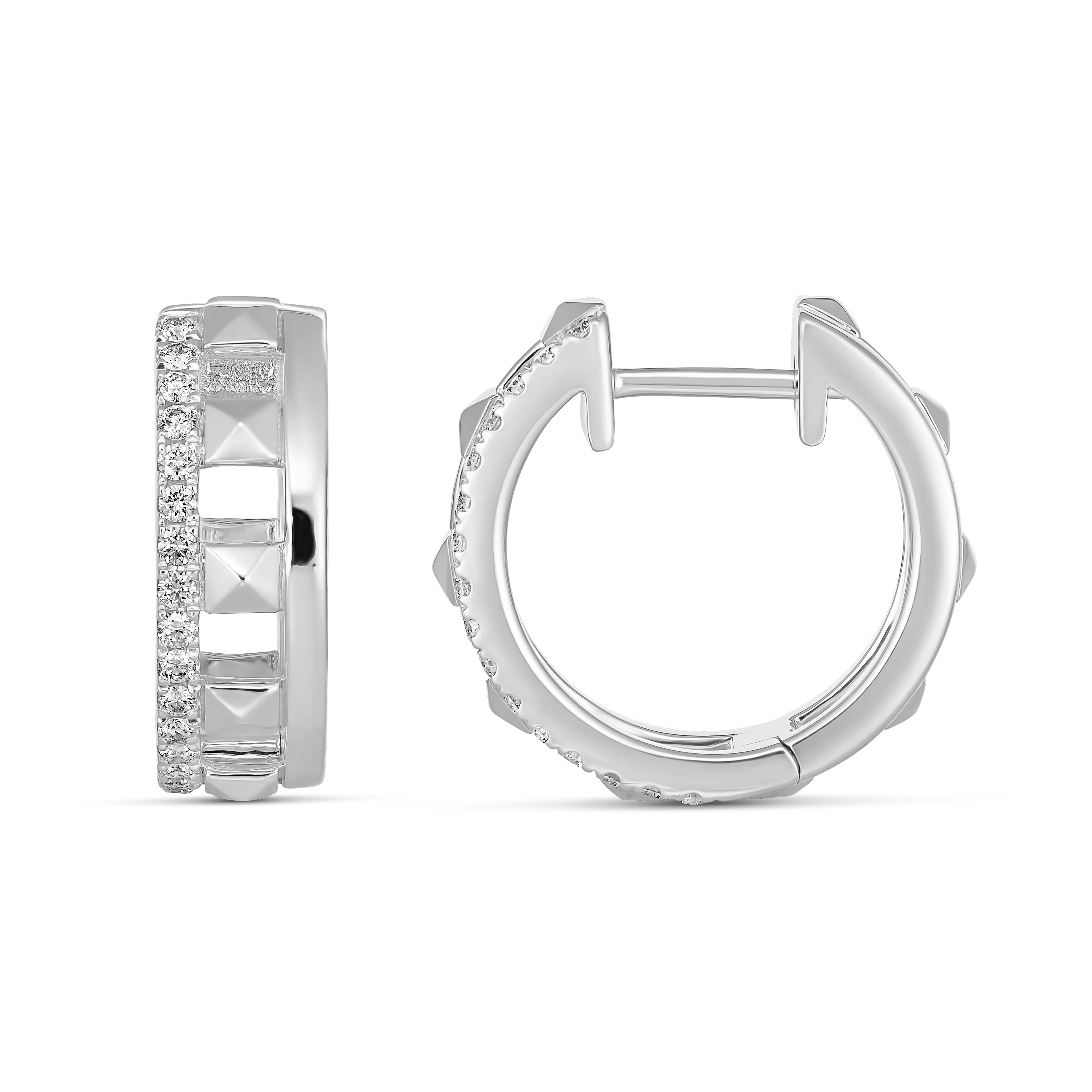 R.08® Contour Diamond Huggies | White Gold - Image 4