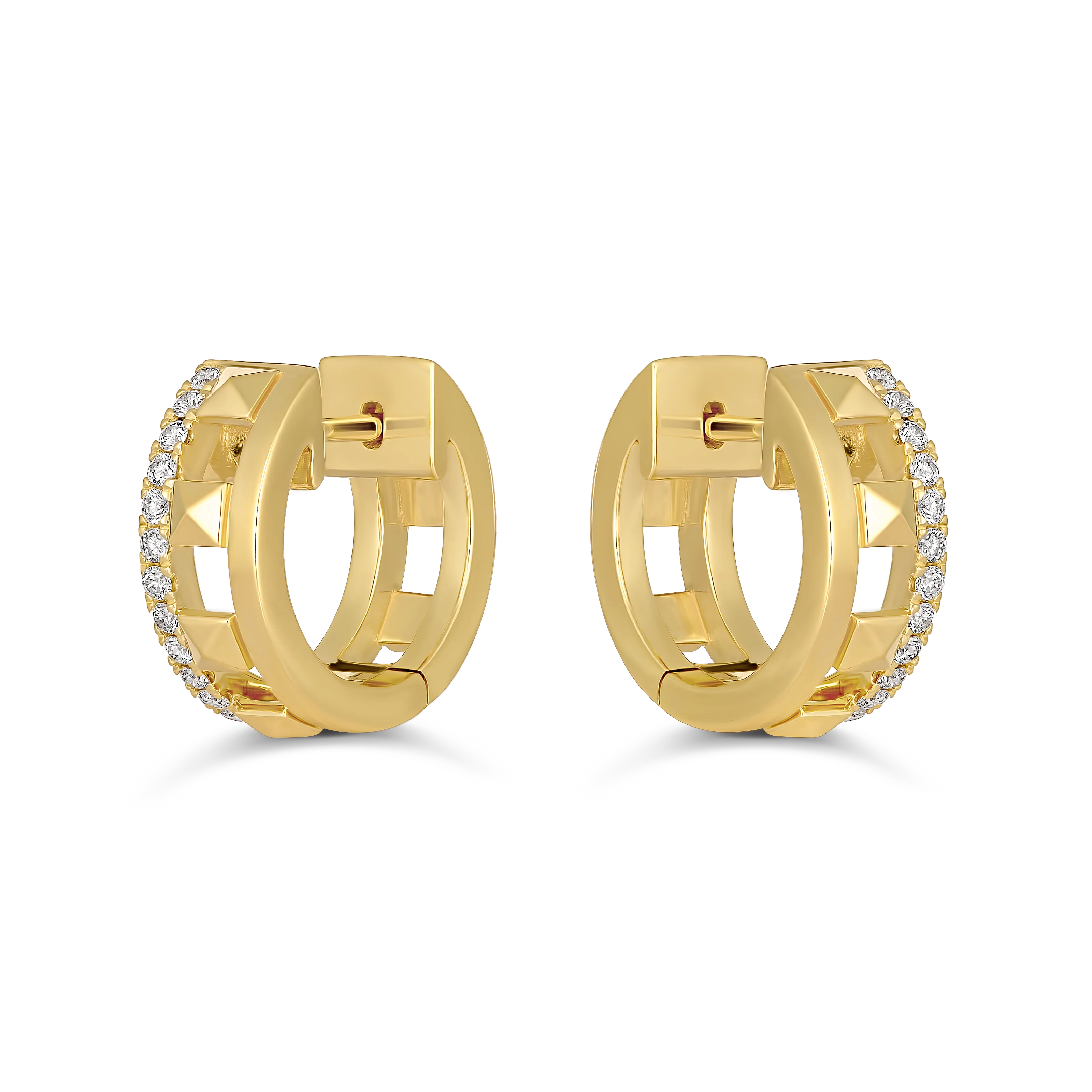 R.08® Contour Diamond Huggies | 18K Yellow Gold - Image 3