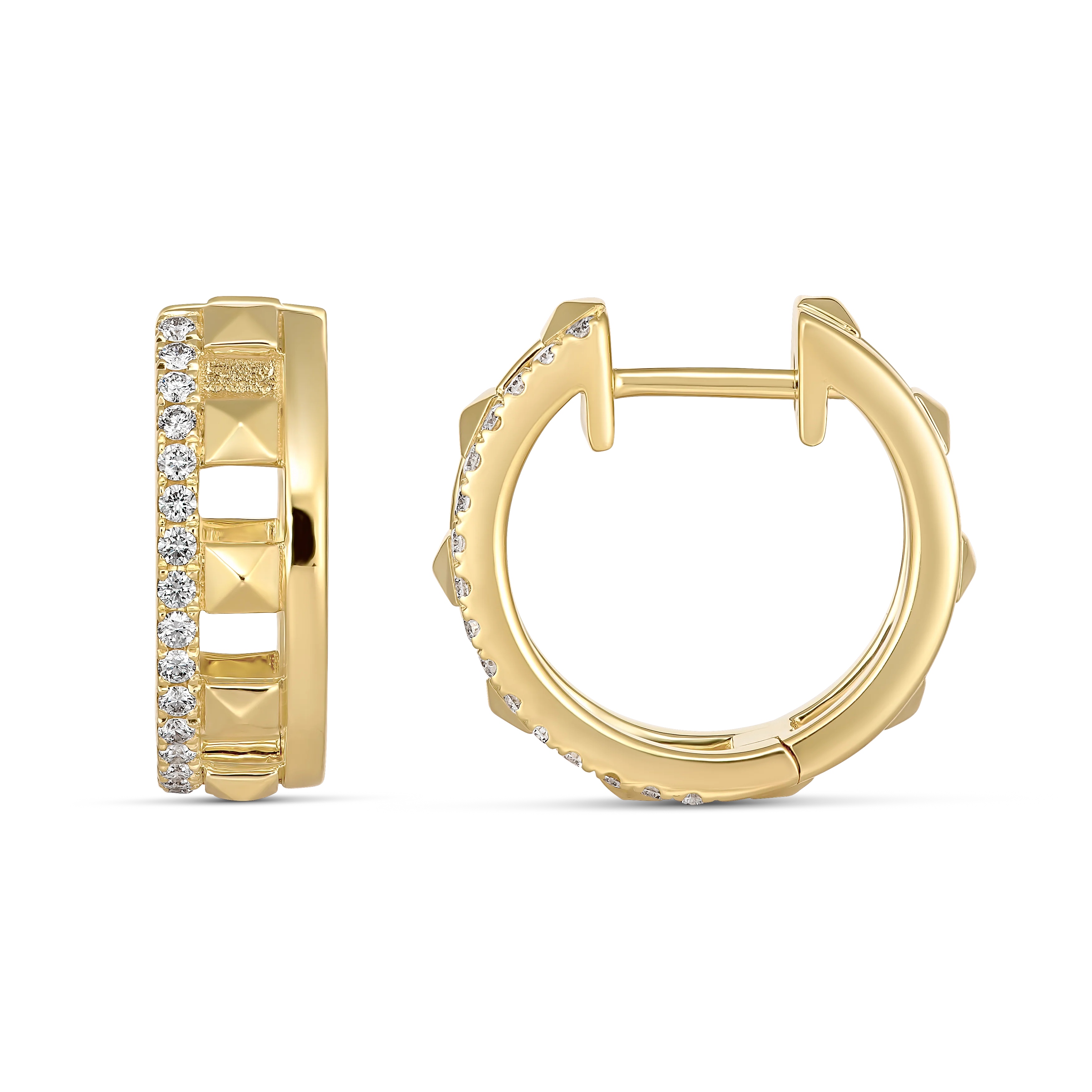 R.08® Contour Diamond Huggies | 18K Yellow Gold - Image 4