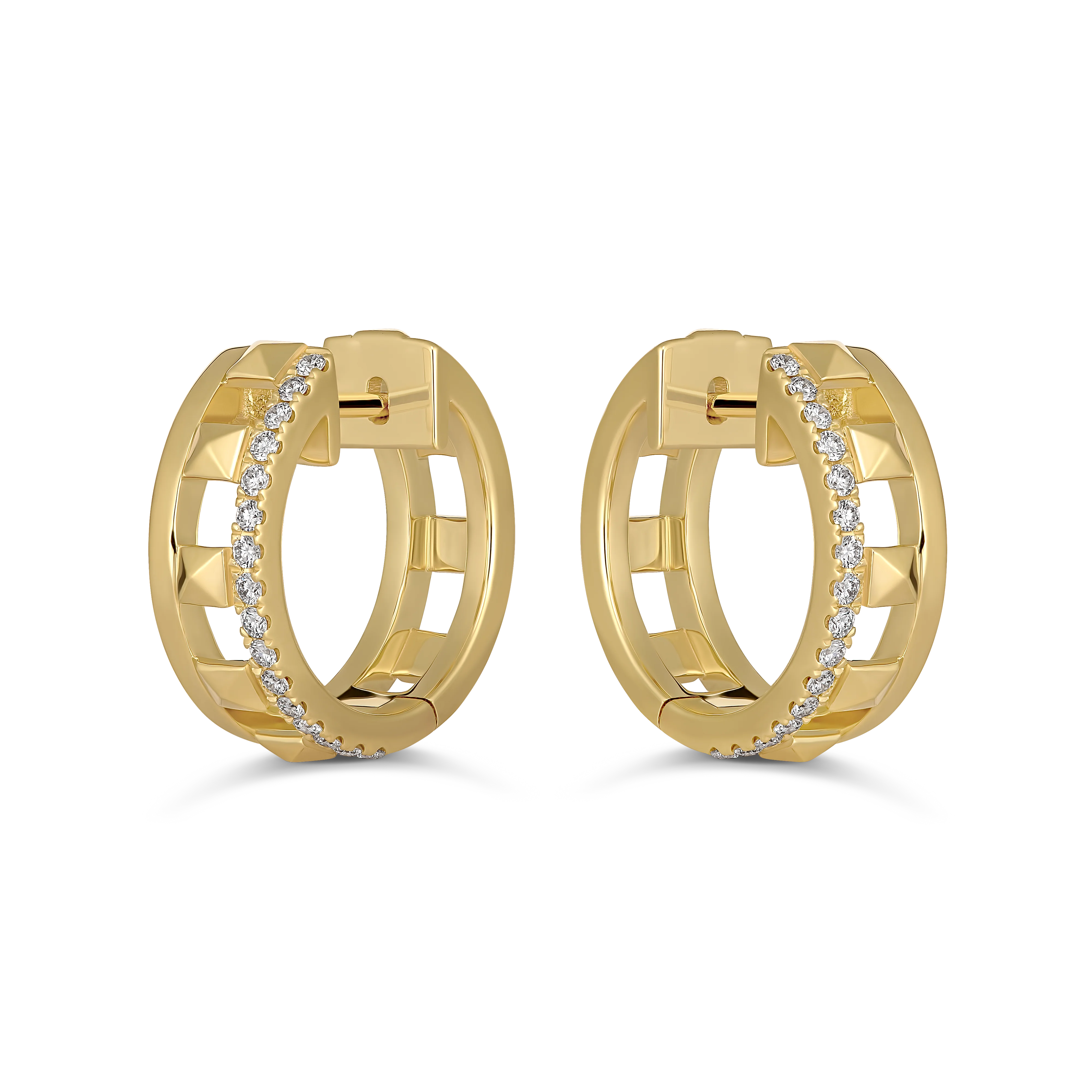 R.08® Contour Diamond Huggies | 18K Yellow Gold - Image 5