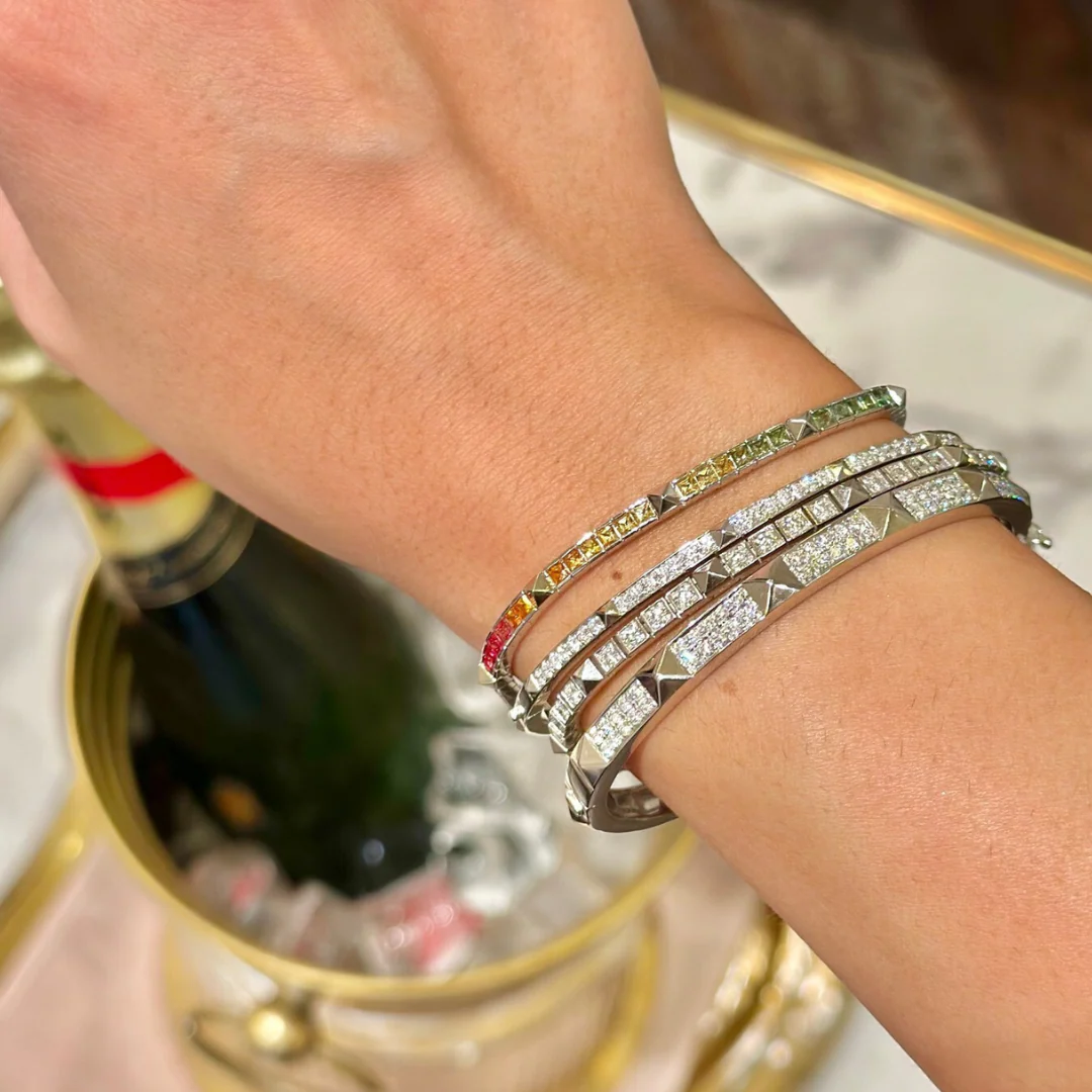 R.08® Deux Diamond Bangle | White Gold - Image 5