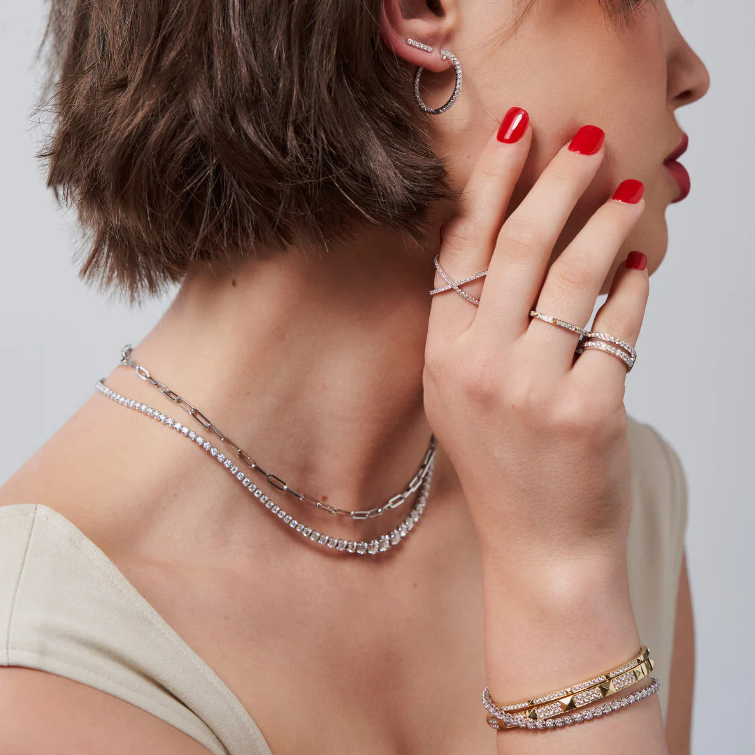 R.08® Deux Diamond Bangle | White Gold - Image 6