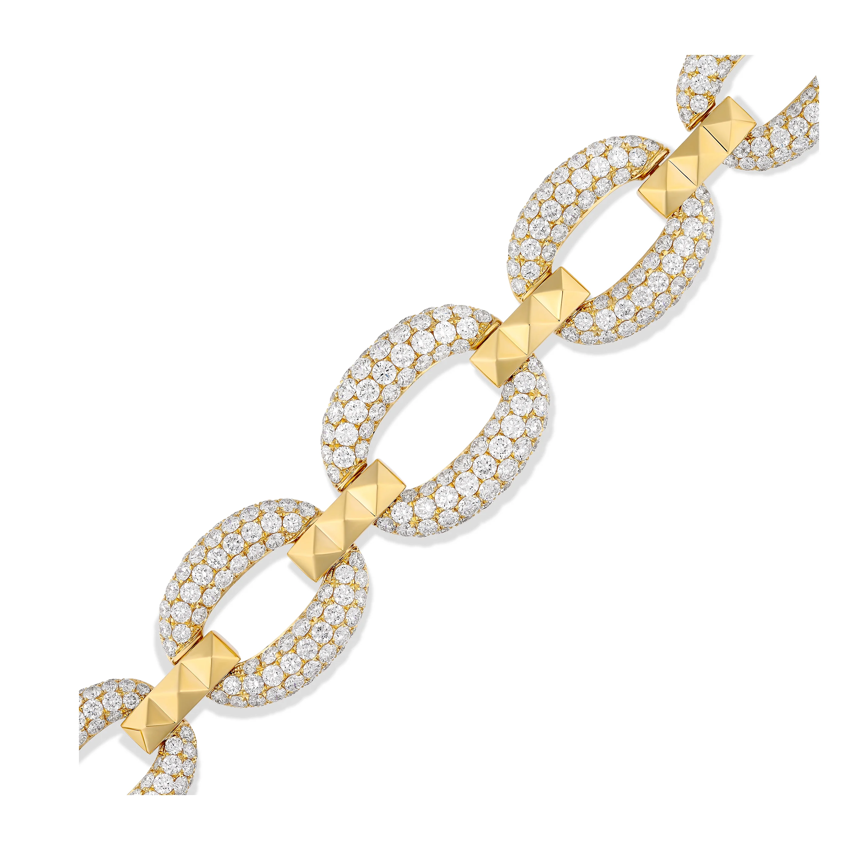 R.08® Link Diamond Necklace | Yellow Gold - Image 4