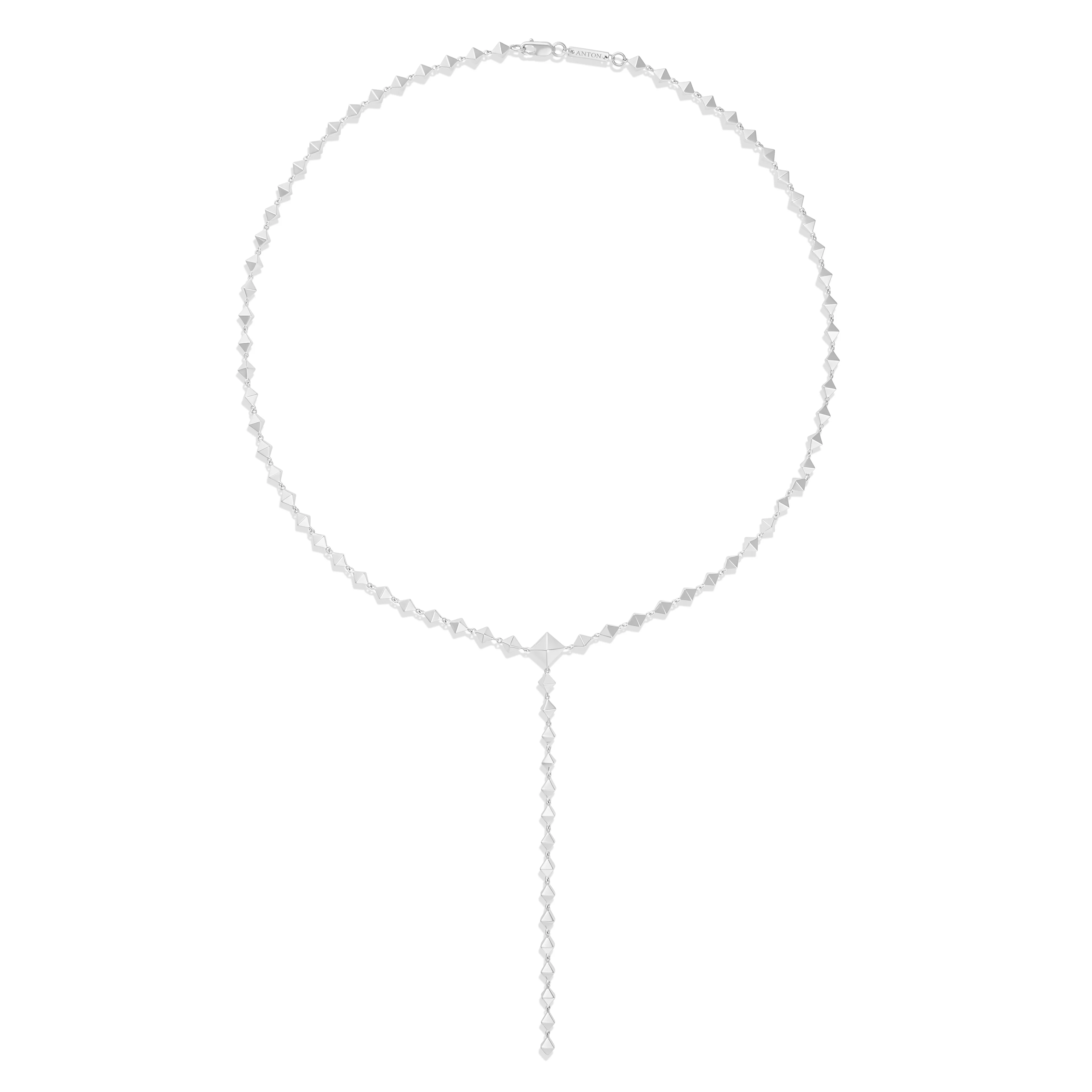 R.08® Matrix Lariat Necklace | White Gold - Image 3