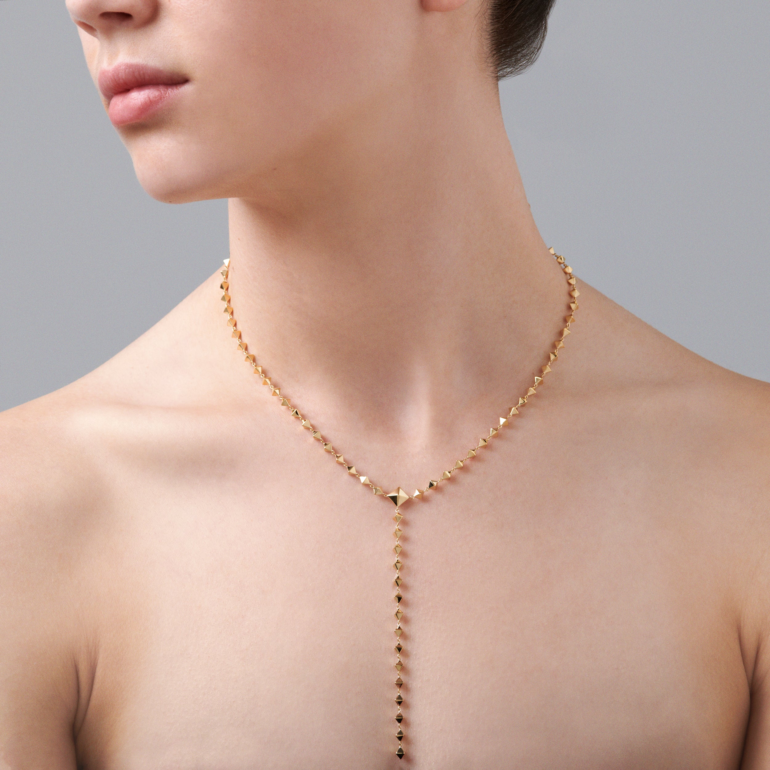 R.08® Matrix Lariat Necklace | 18K Yellow Gold - Image 2