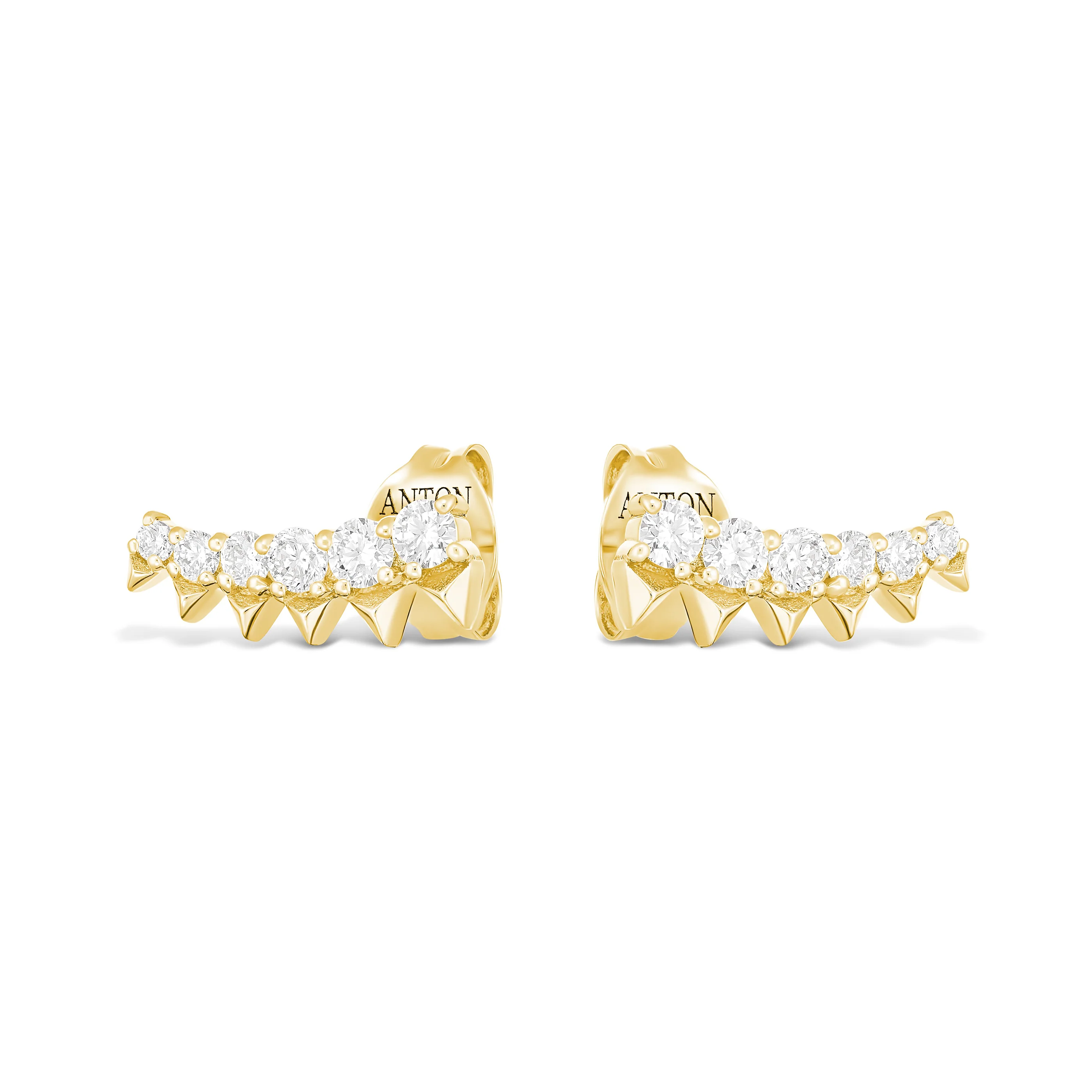 R.08® Nirvana Stud Crawler Earrings | 18K Yellow Gold - Image 5