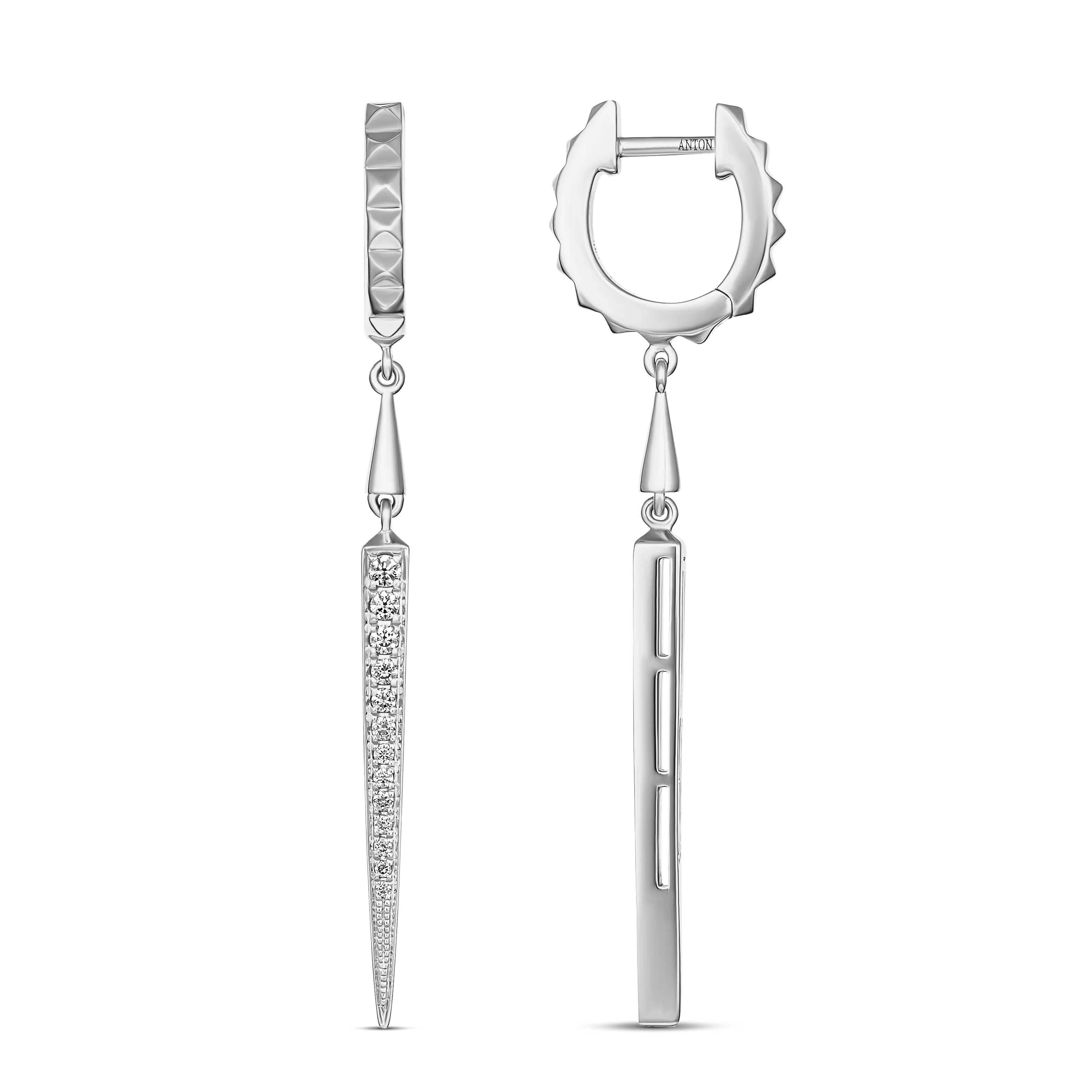 R.08® Pointe 2.0 Small Hoops | 18K White Gold - Image 5