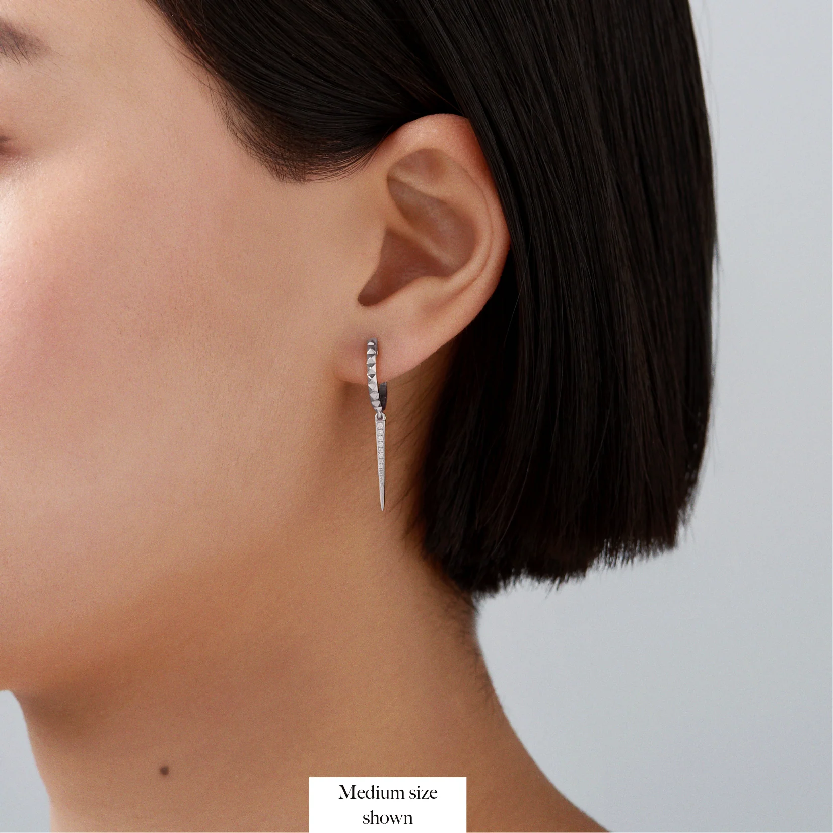 R.08® Pointe Drop Earrings | White Gold - Image 6