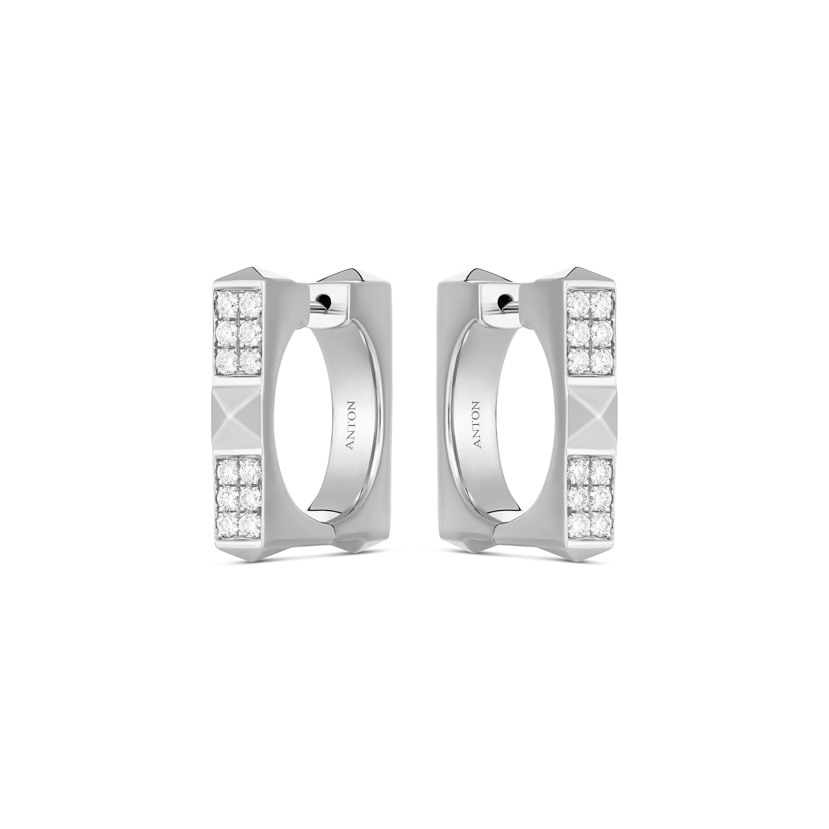 R.08® Quad Large Diamond Earrings | 18K White Gold - Image 3
