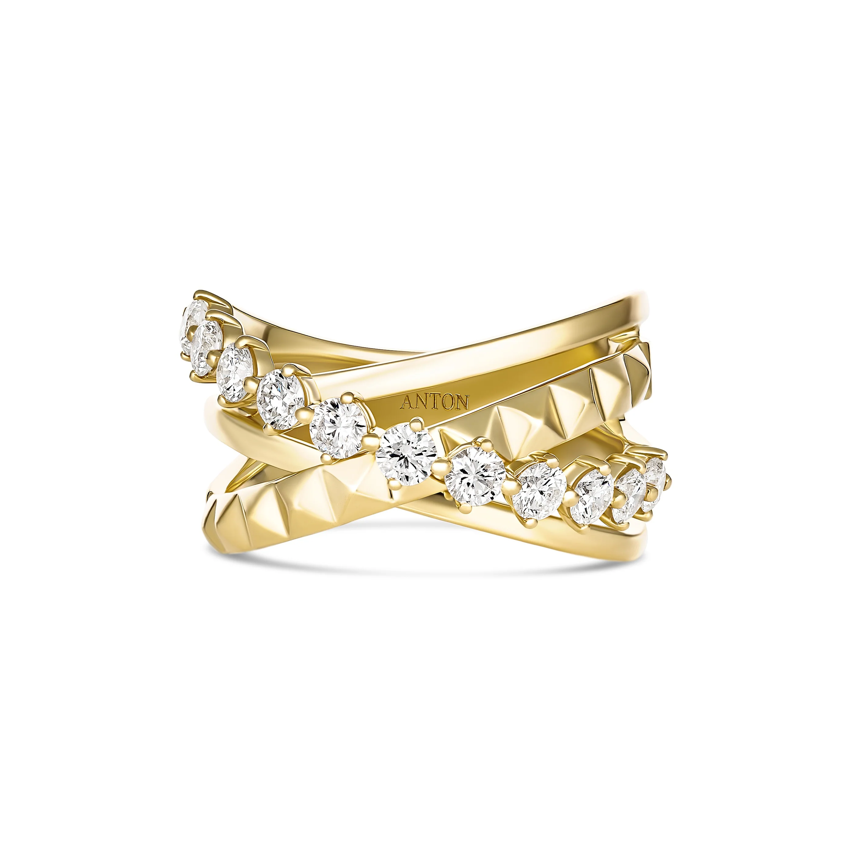 R.08® Tilt 2.0 Diamond Ring | 18K Yellow Gold