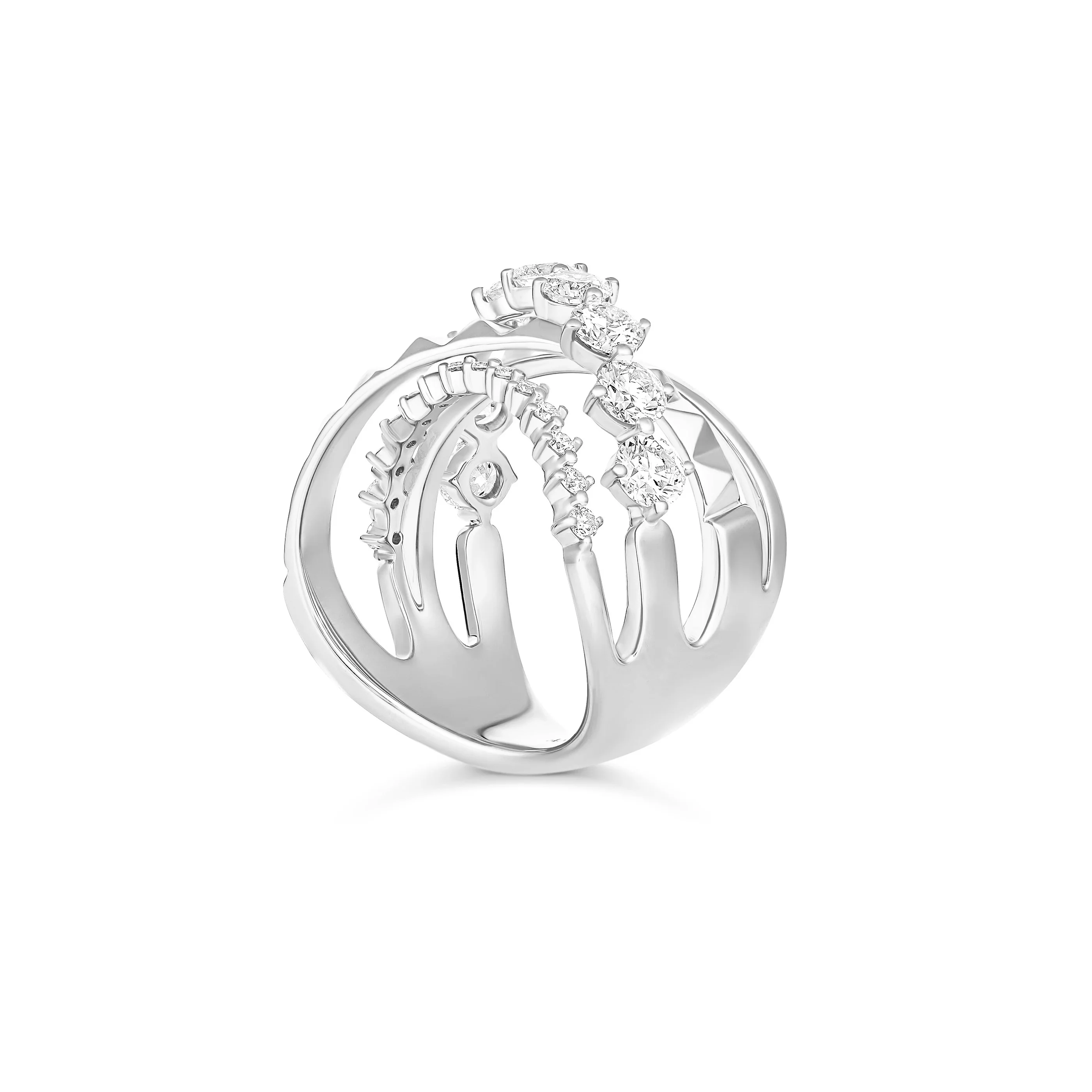 R.08® Tilt Deux Diamond Ring | 18K White Gold - Image 4