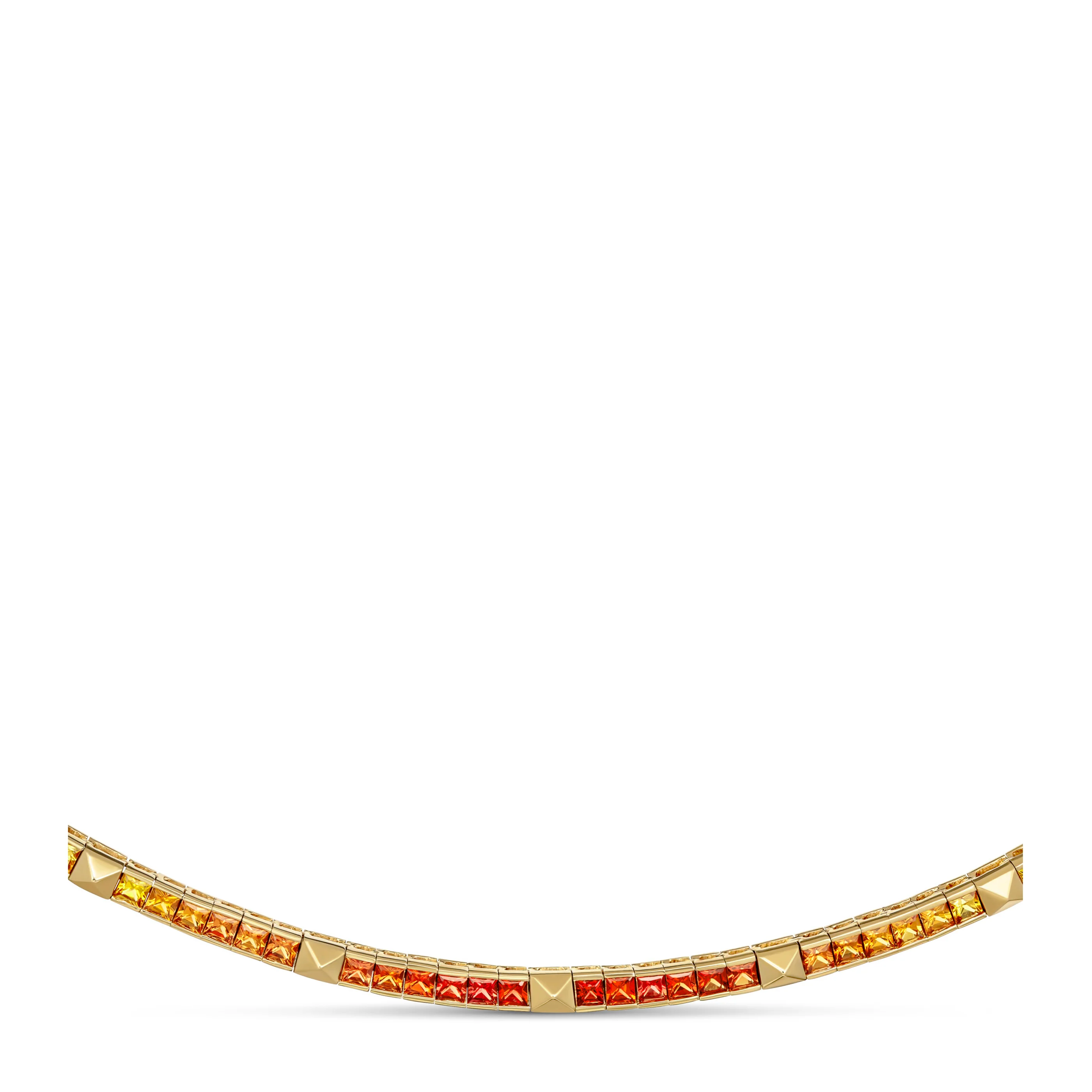 R.08® Une Rainbow Sapphire Necklace | Rose Gold - Image 4