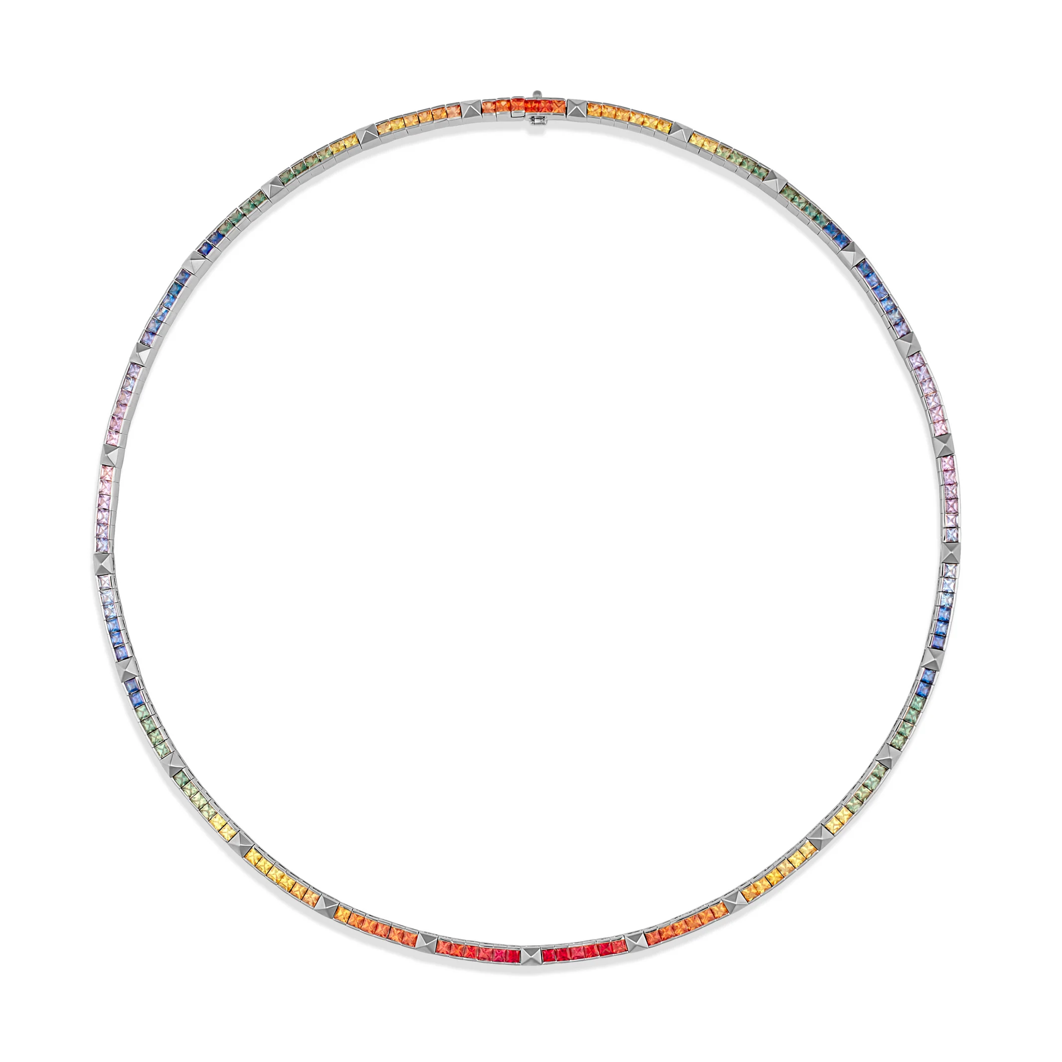 R.08® Une Rainbow Sapphire Necklace | Yellow Gold - Image 3