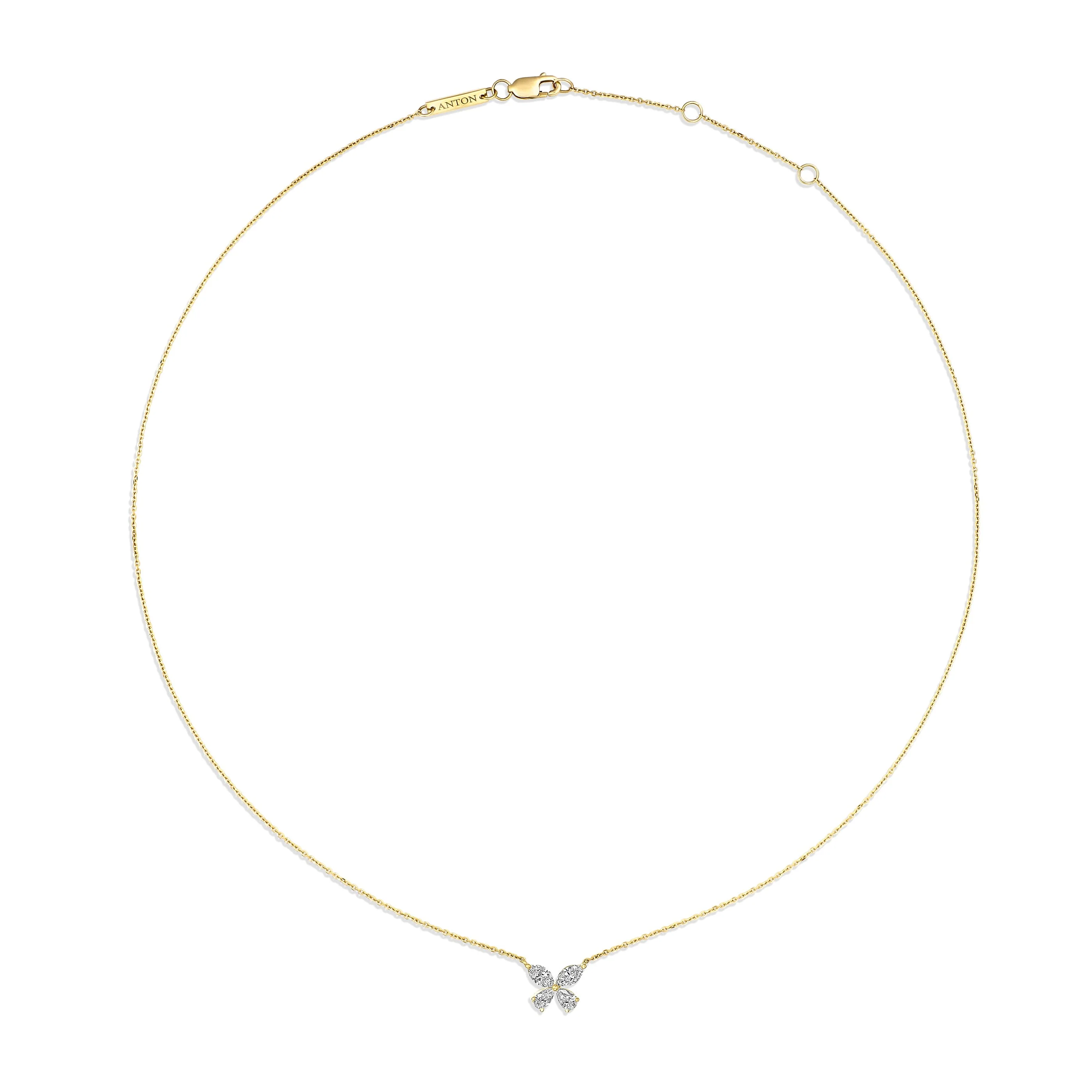 Riviera Cannes Floral Diamond Pendant | 18K Yellow Gold - Image 4