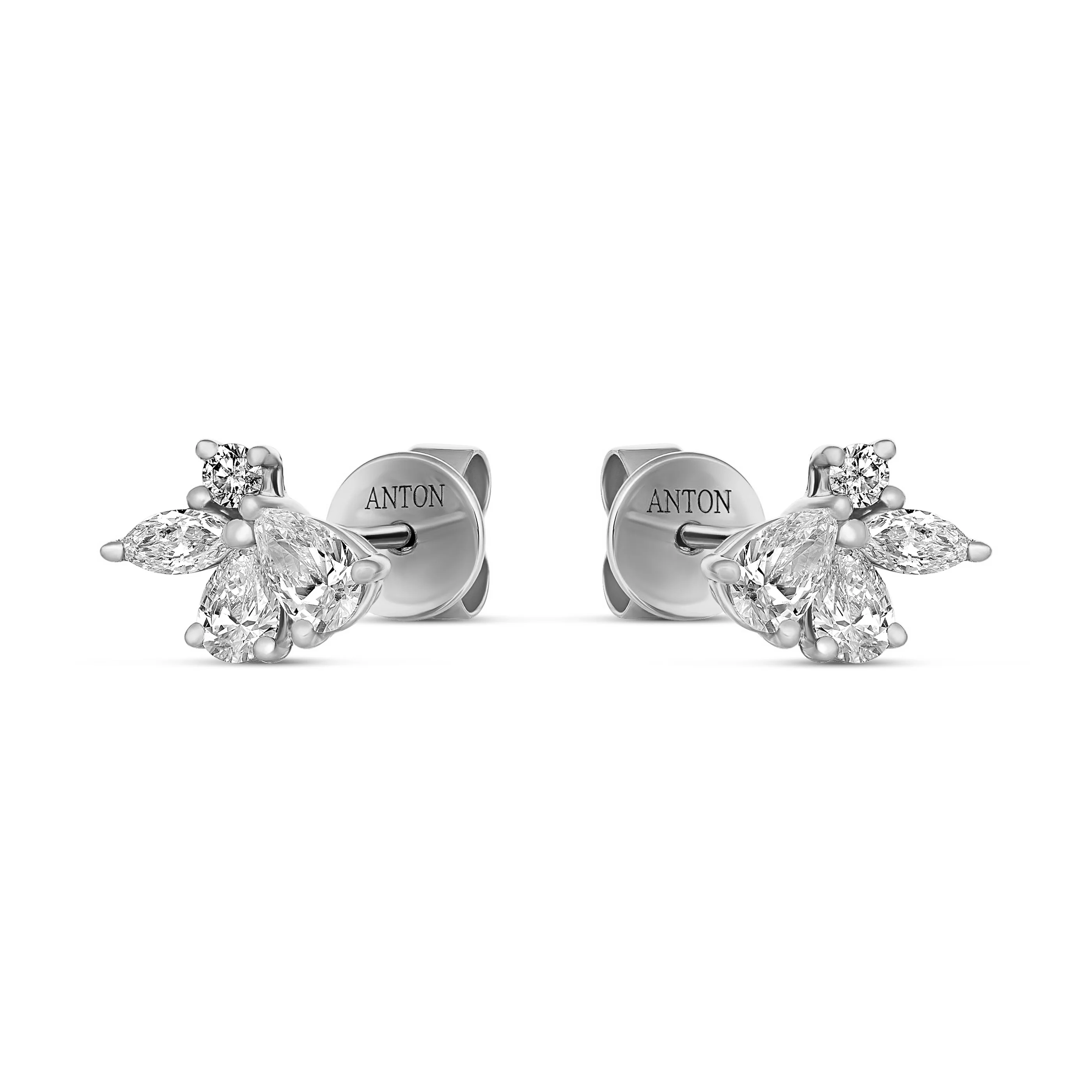 Riviera Cannes Flutter Diamond Earrings | 18K White Gold - Image 2
