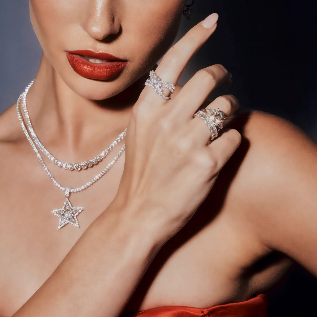 Riviera Emerald Cut Diamond Eternity Ring | Platinum - Image 9