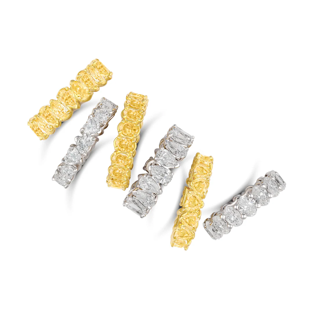 Riviera Heart Shaped Diamond Eternity Band | White Gold - Image 4