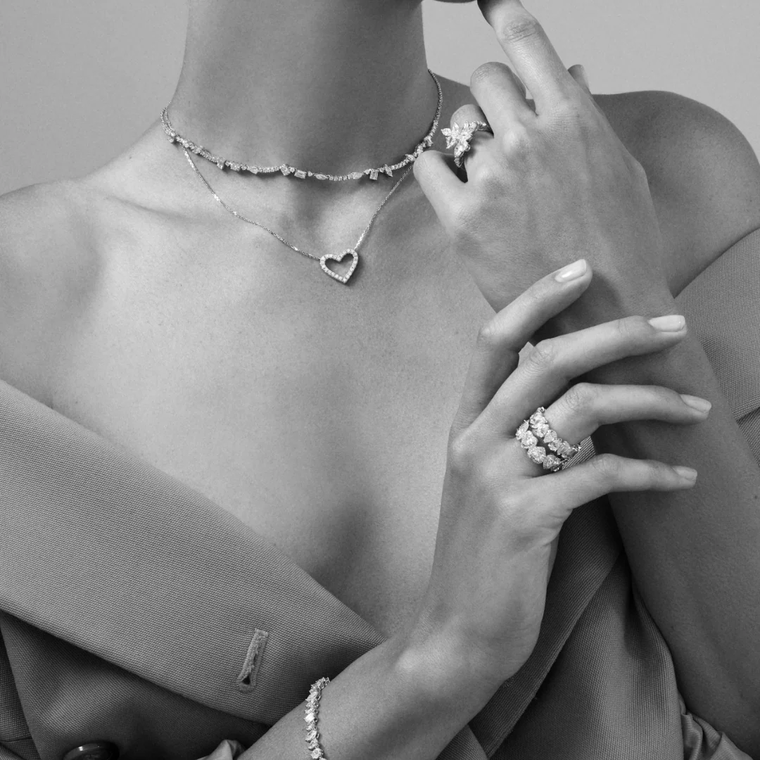 Riviera | Heart Shaped Diamond Halo Eternity - Image 8