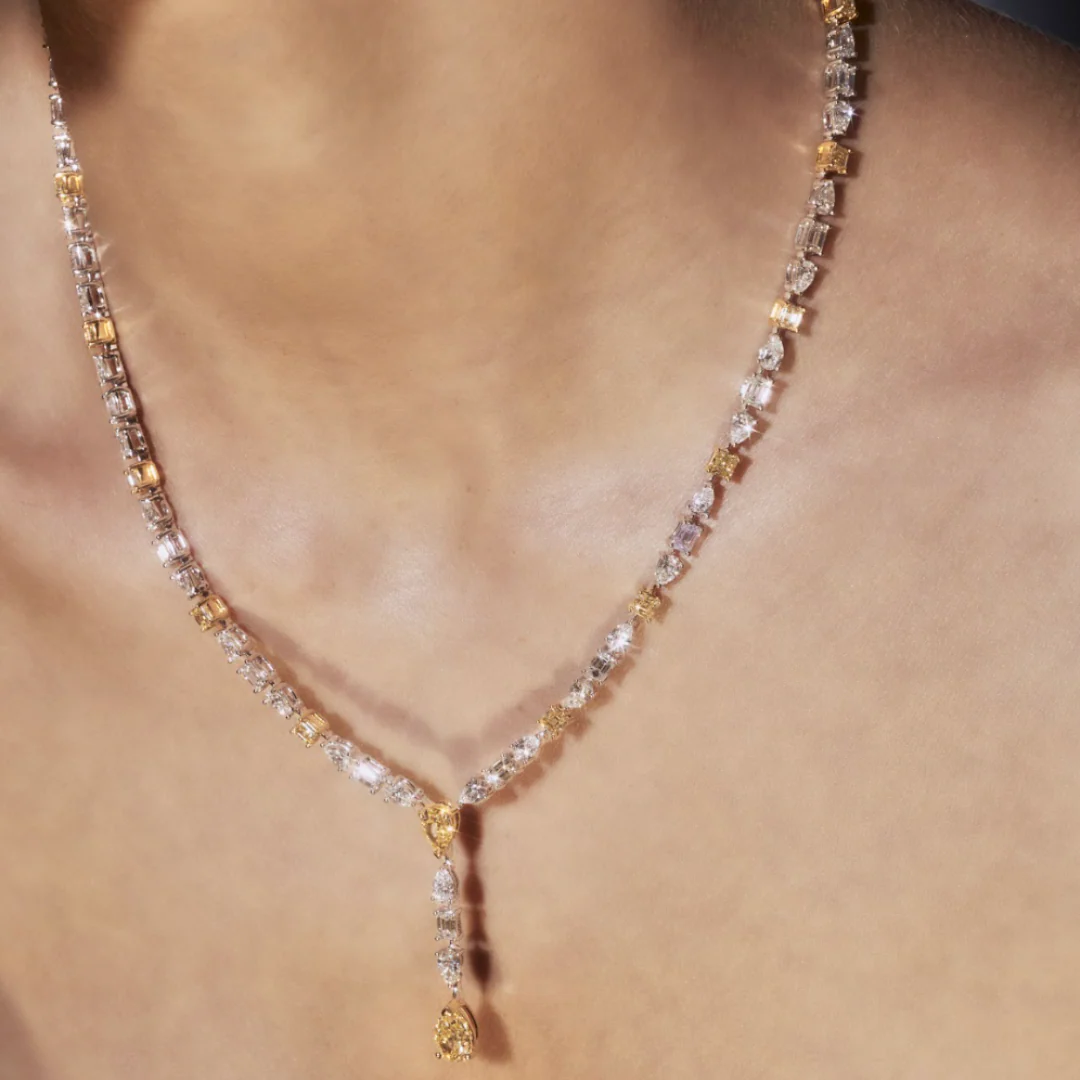 Riviera Monaco Fancy Yellow Diamond Drop Necklace - Image 5