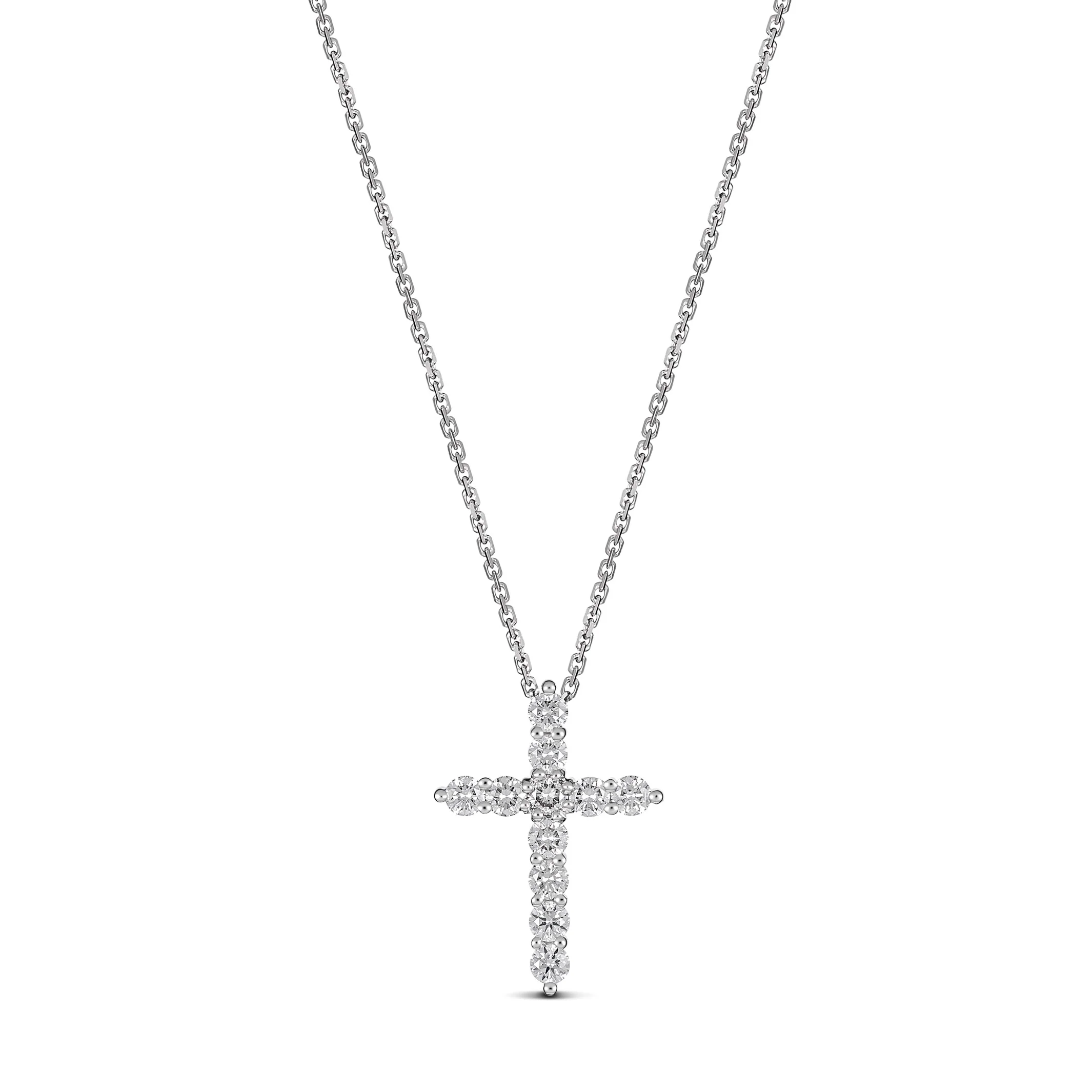 Stella Diamond Cross Necklace | White Gold - Image 25