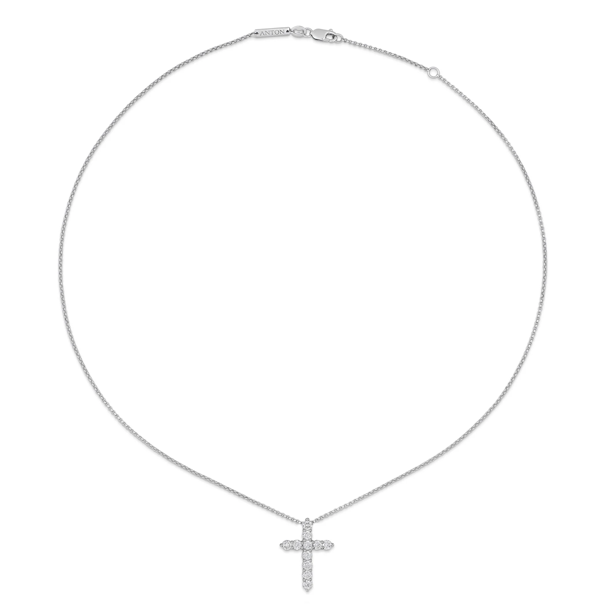 Stella Diamond Cross Necklace | White Gold - Image 26