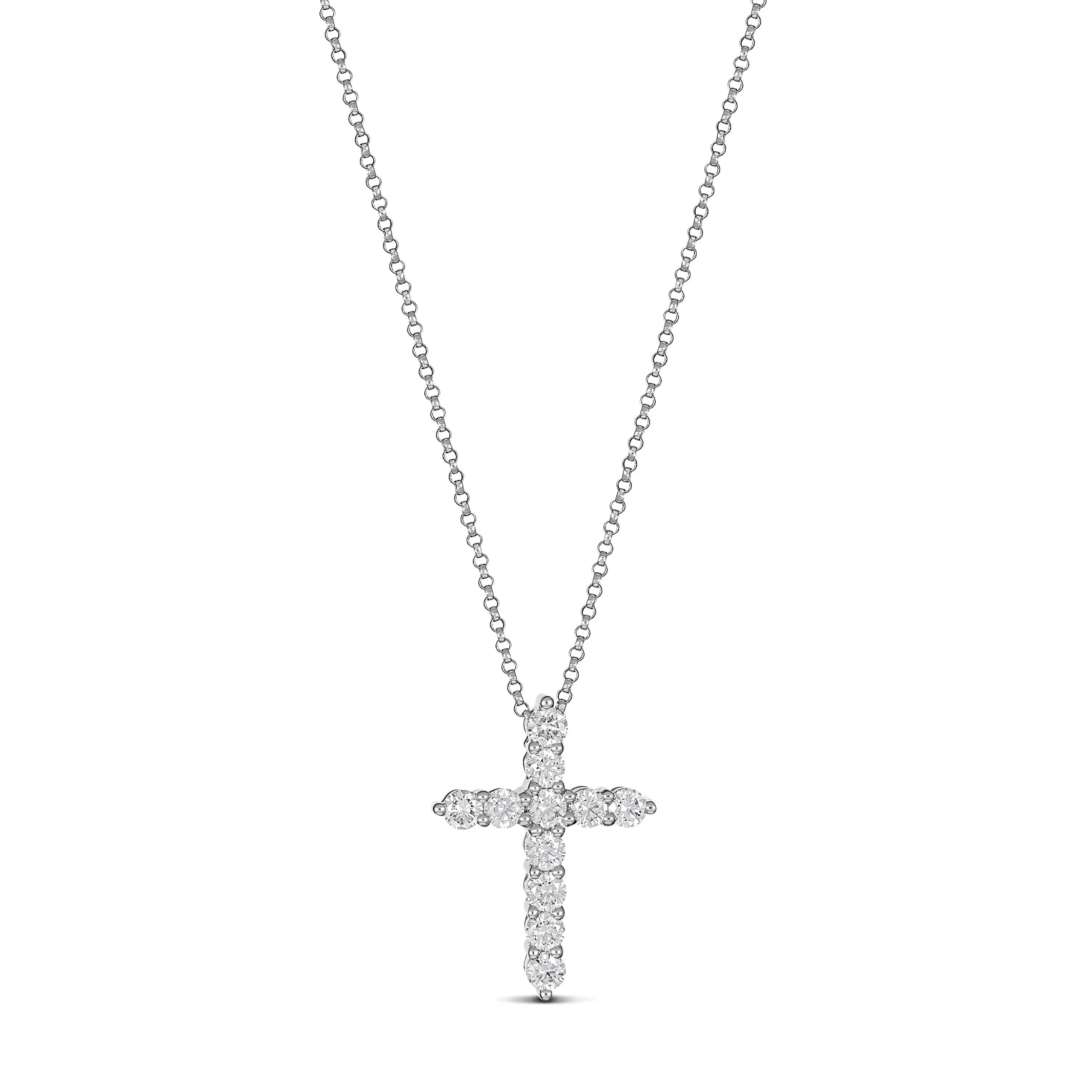 Stella Diamond Cross Necklace | White Gold - Image 27
