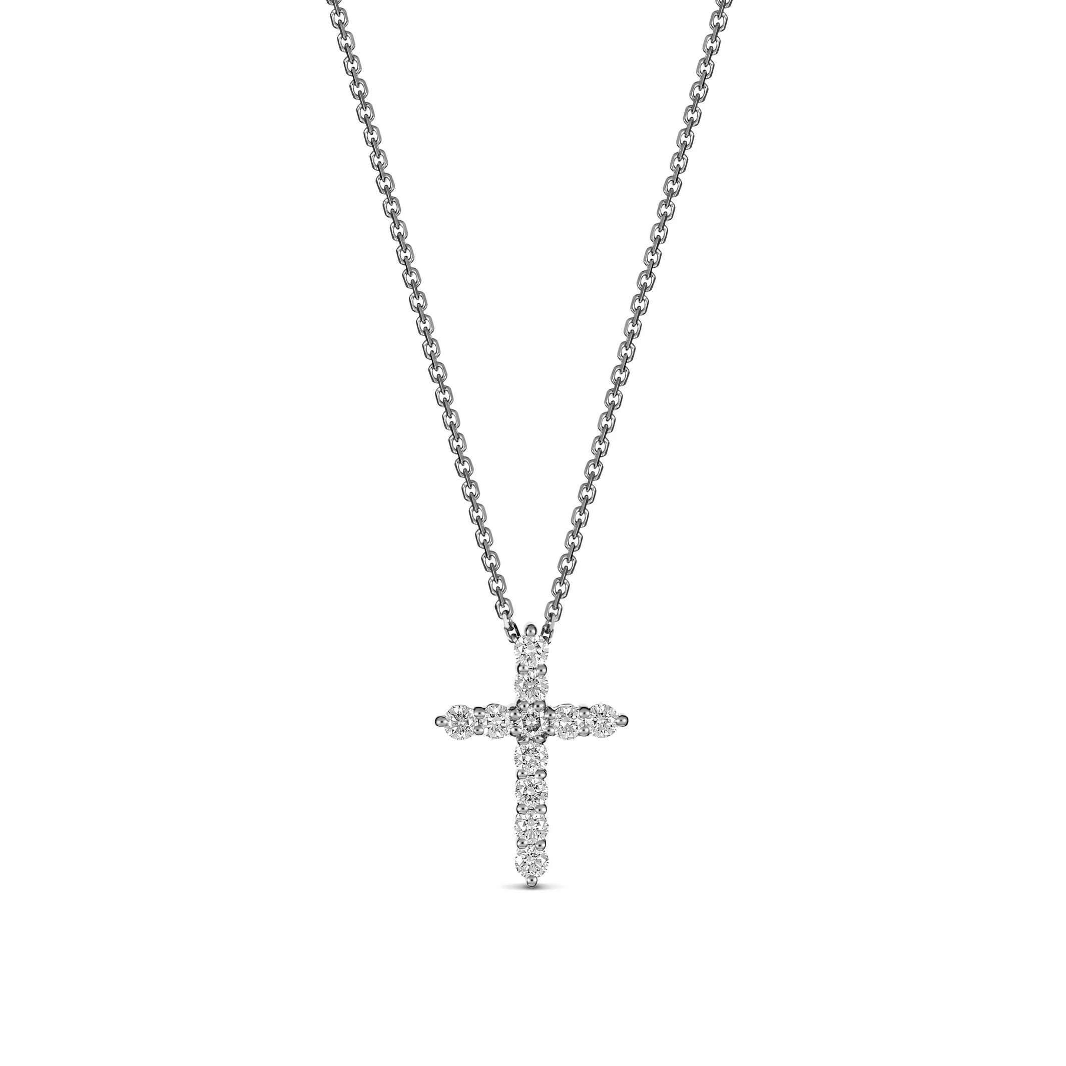 Stella Diamond Cross Necklace | White Gold - Image 30