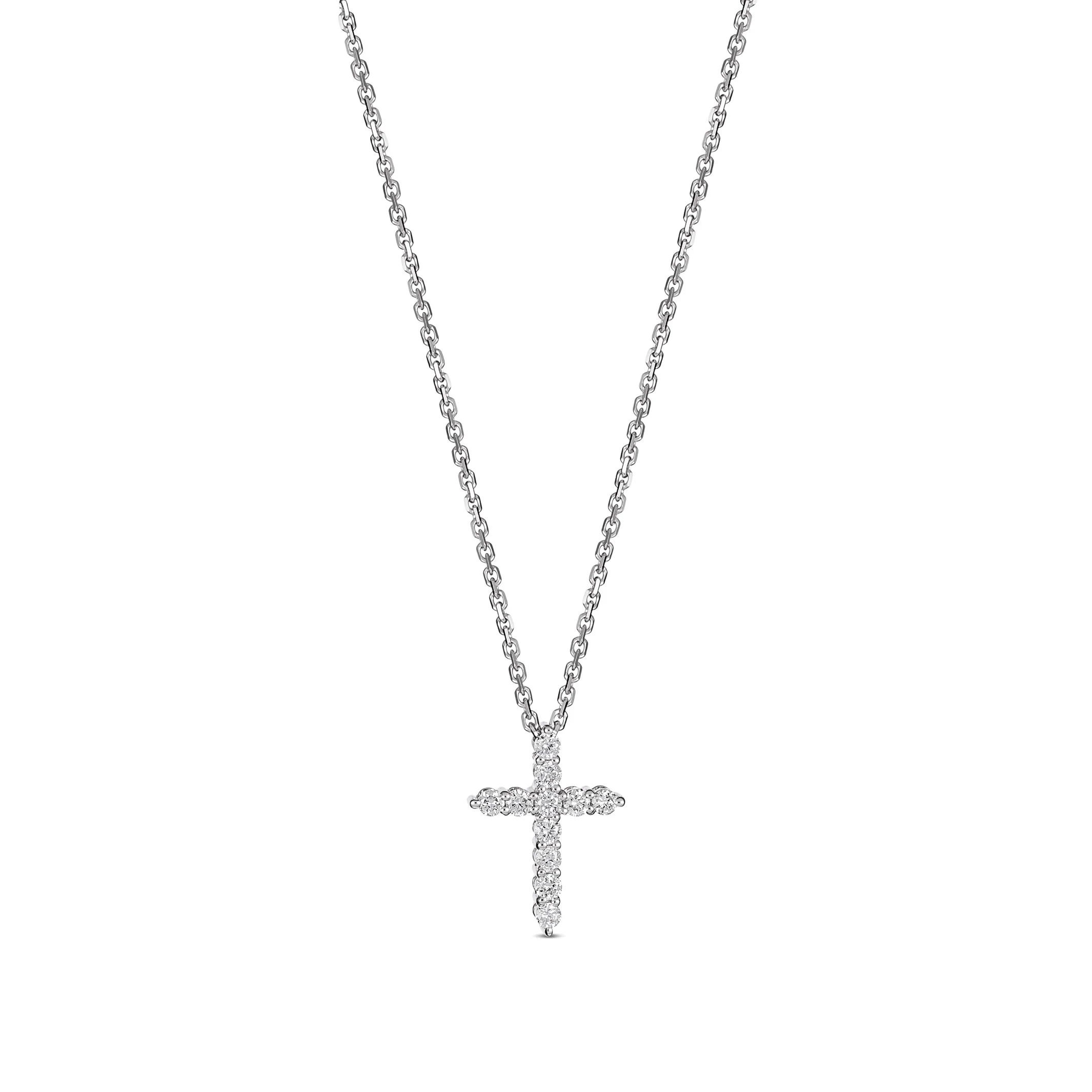 Stella Diamond Cross Necklace | White Gold - Image 32