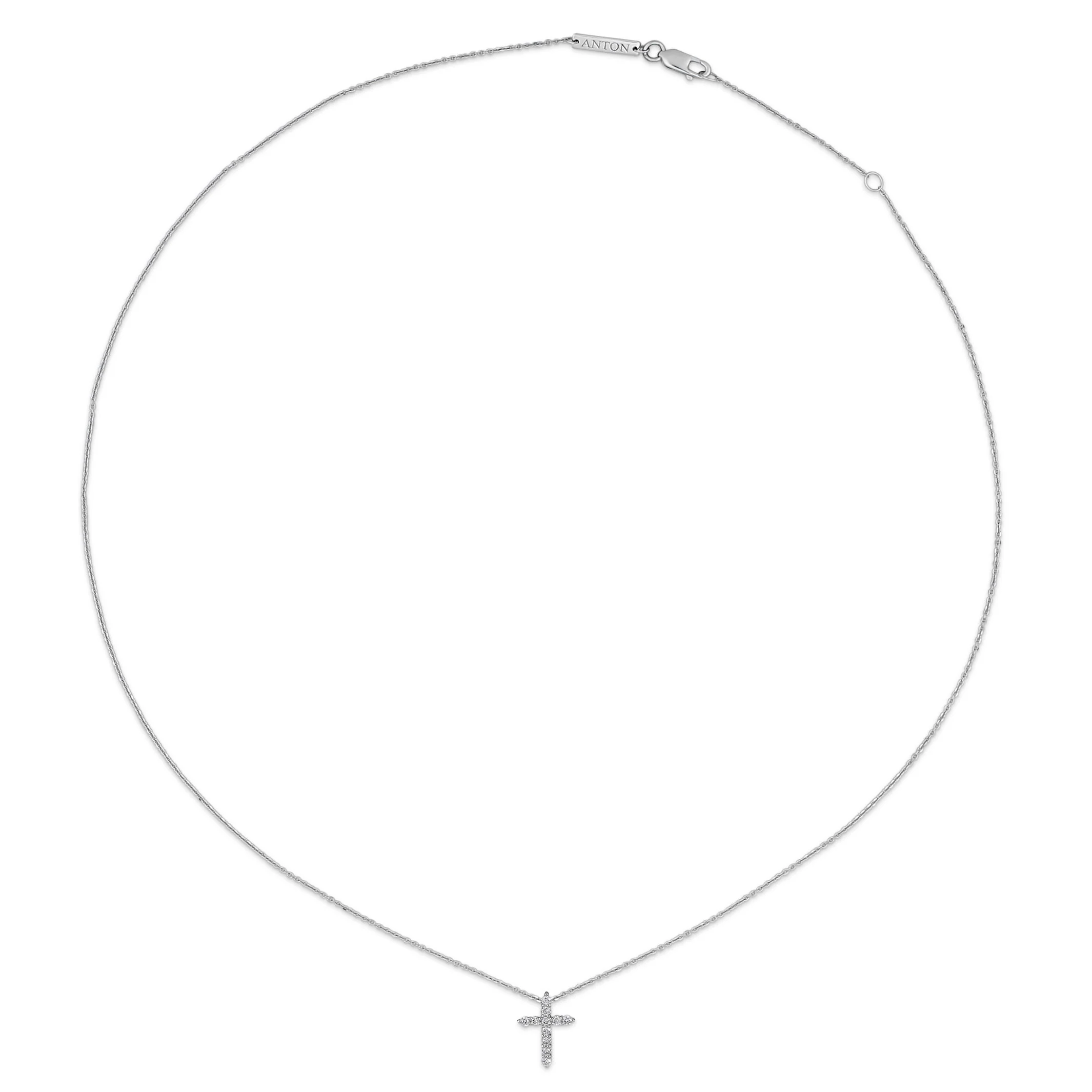 Stella Diamond Cross Necklace | White Gold - Image 33