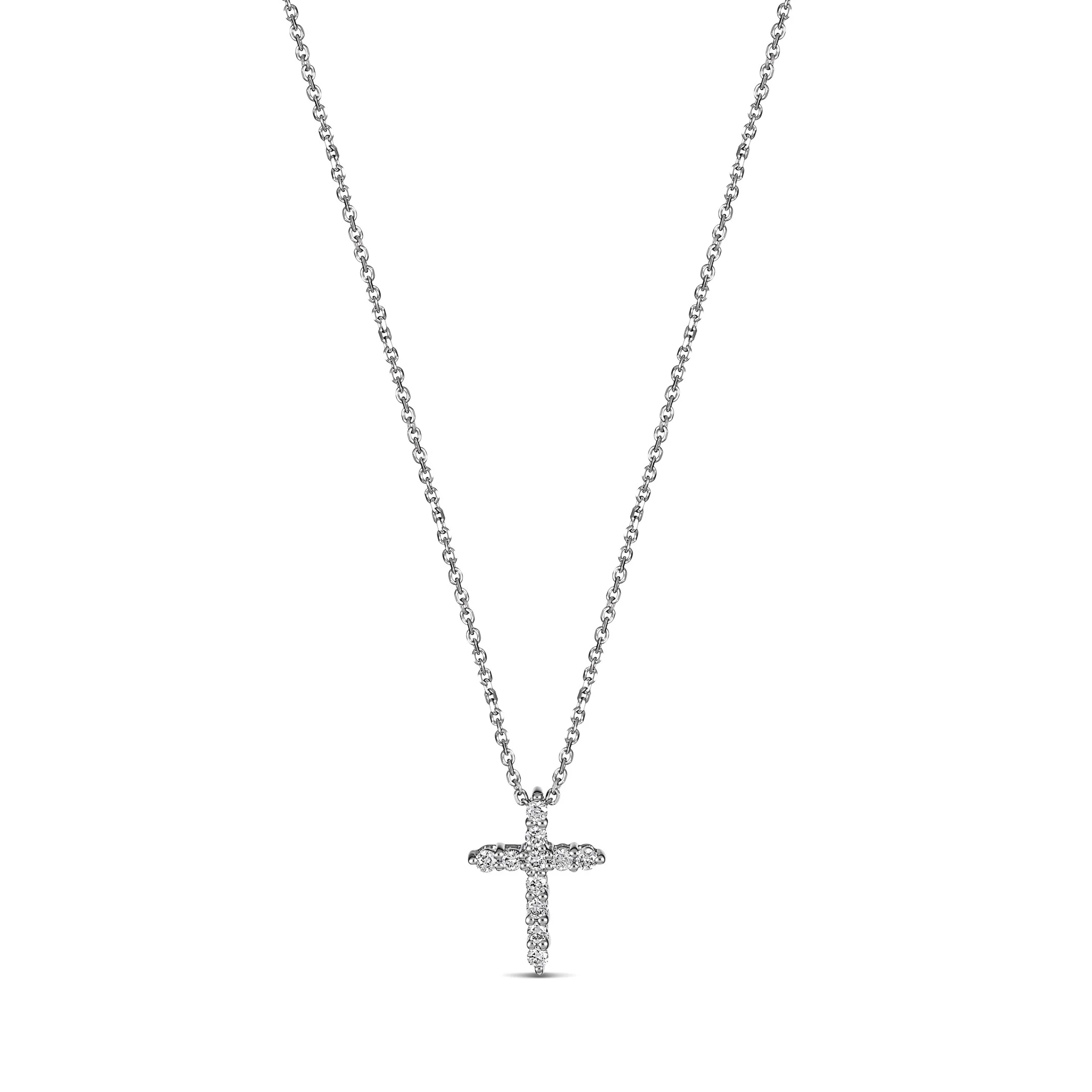 Stella Diamond Cross Necklace | White Gold - Image 34