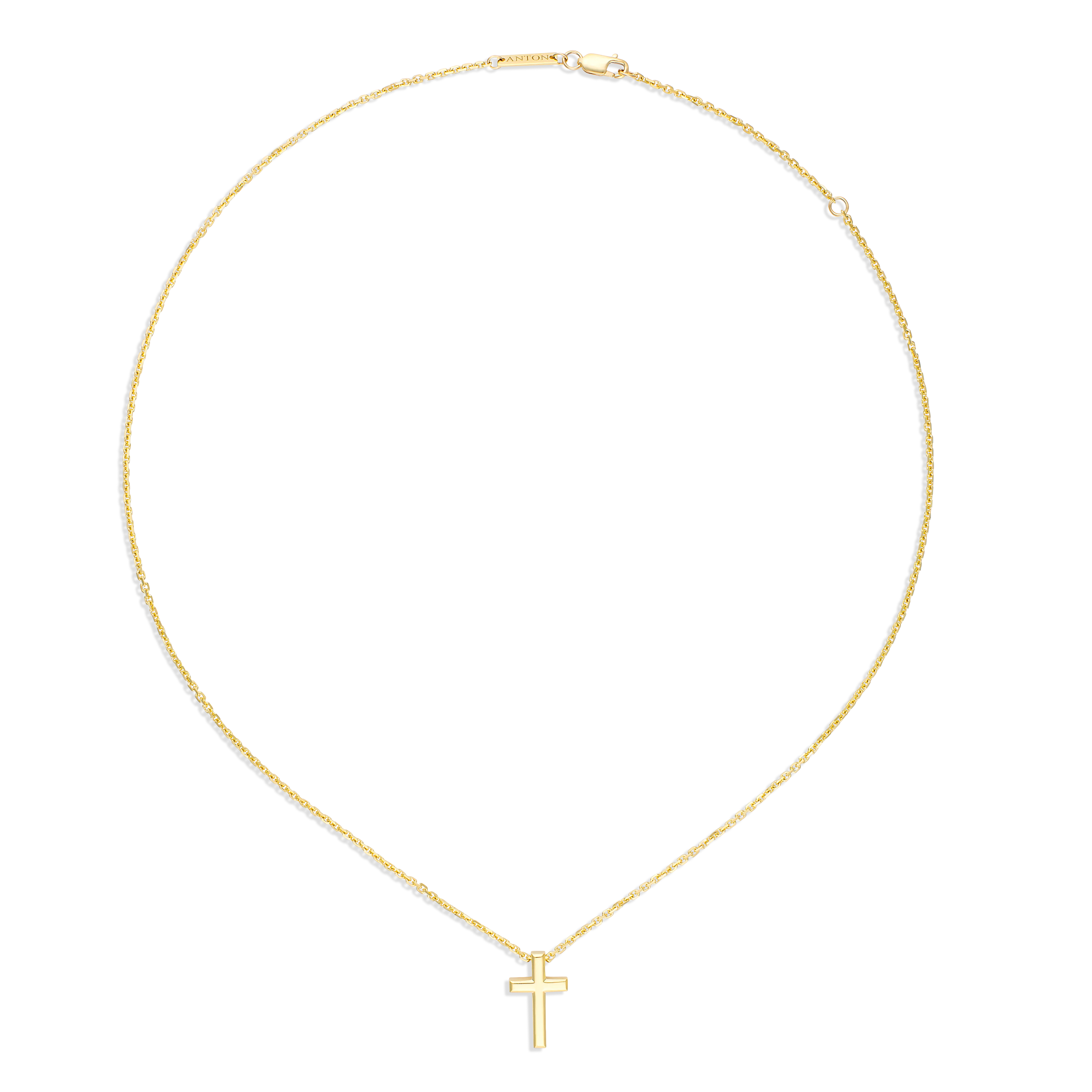 Saint Solid Gold Cross Necklace | 18K Yellow Gold - Image 10