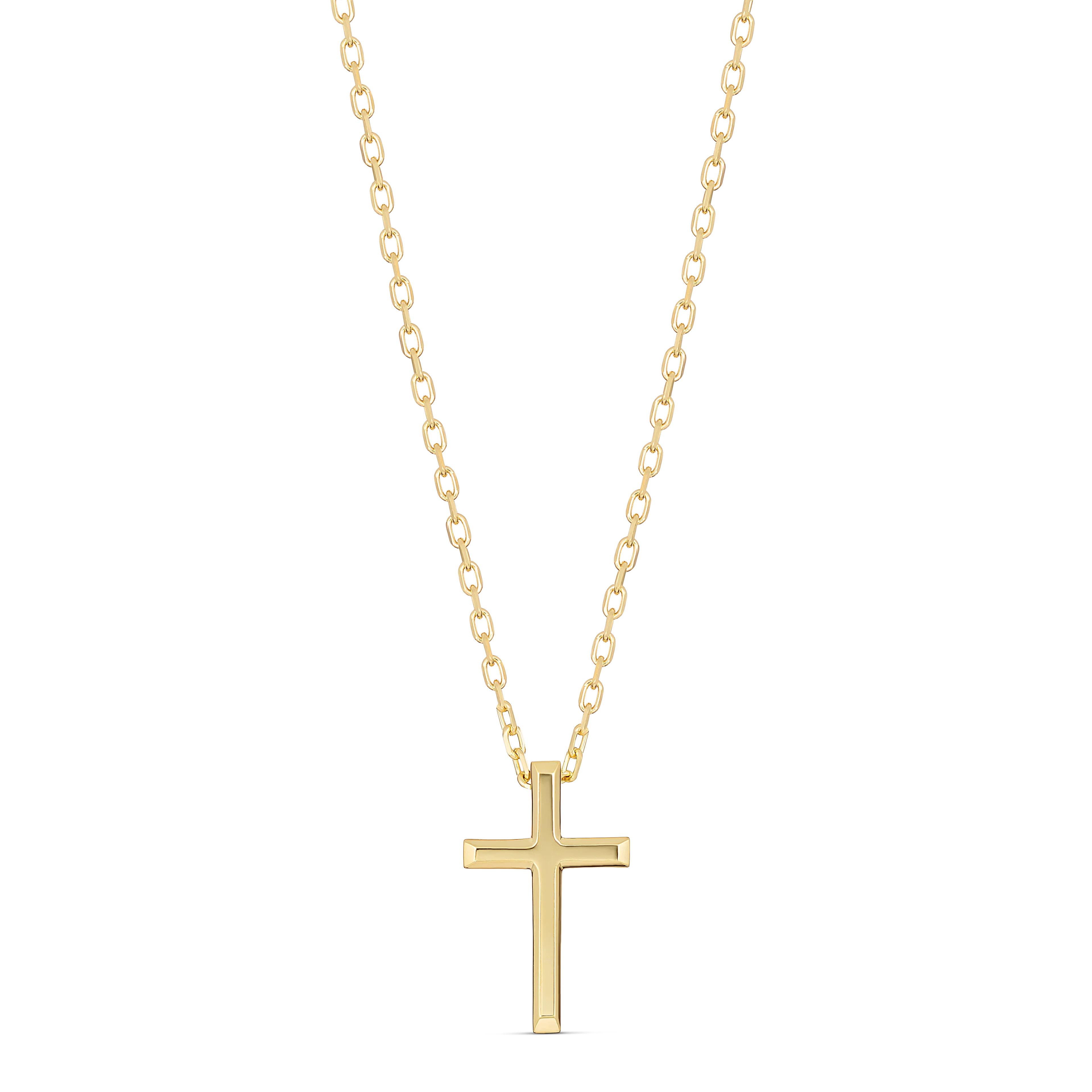 Saint Solid Gold Cross Necklace | 18K Yellow Gold - Image 5