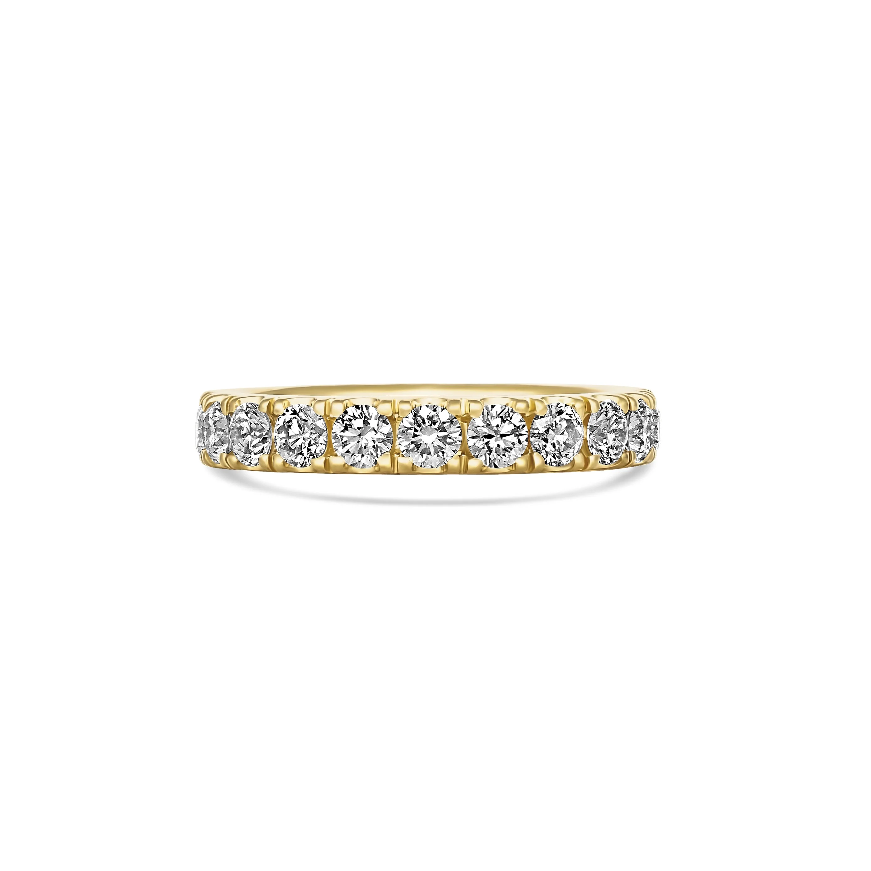 Wedding Lux Round Brilliant Cut Diamond Ring | 18K Yellow Gold - Image 4