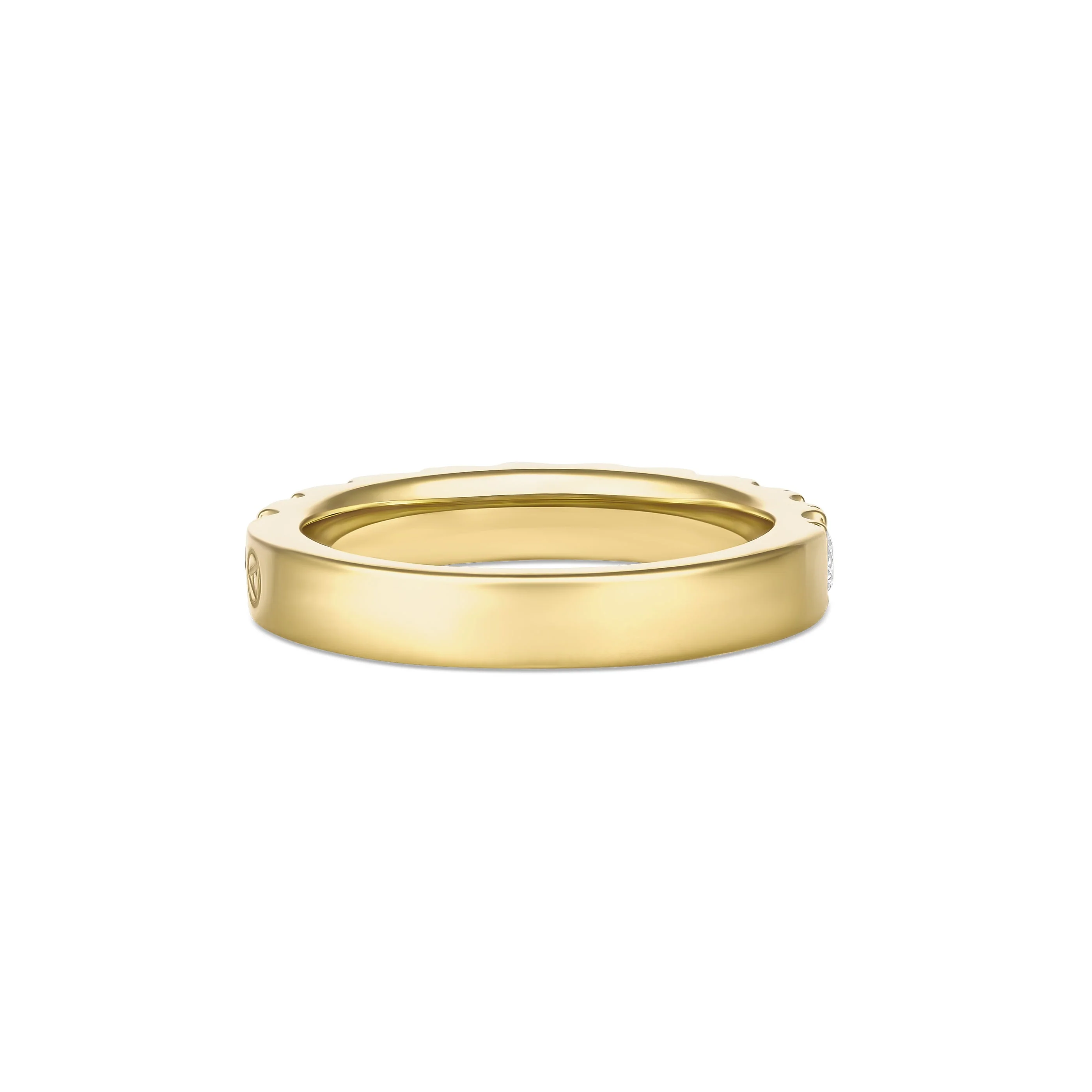 Wedding Lux Round Brilliant Cut Diamond Ring | 18K Yellow Gold - Image 6