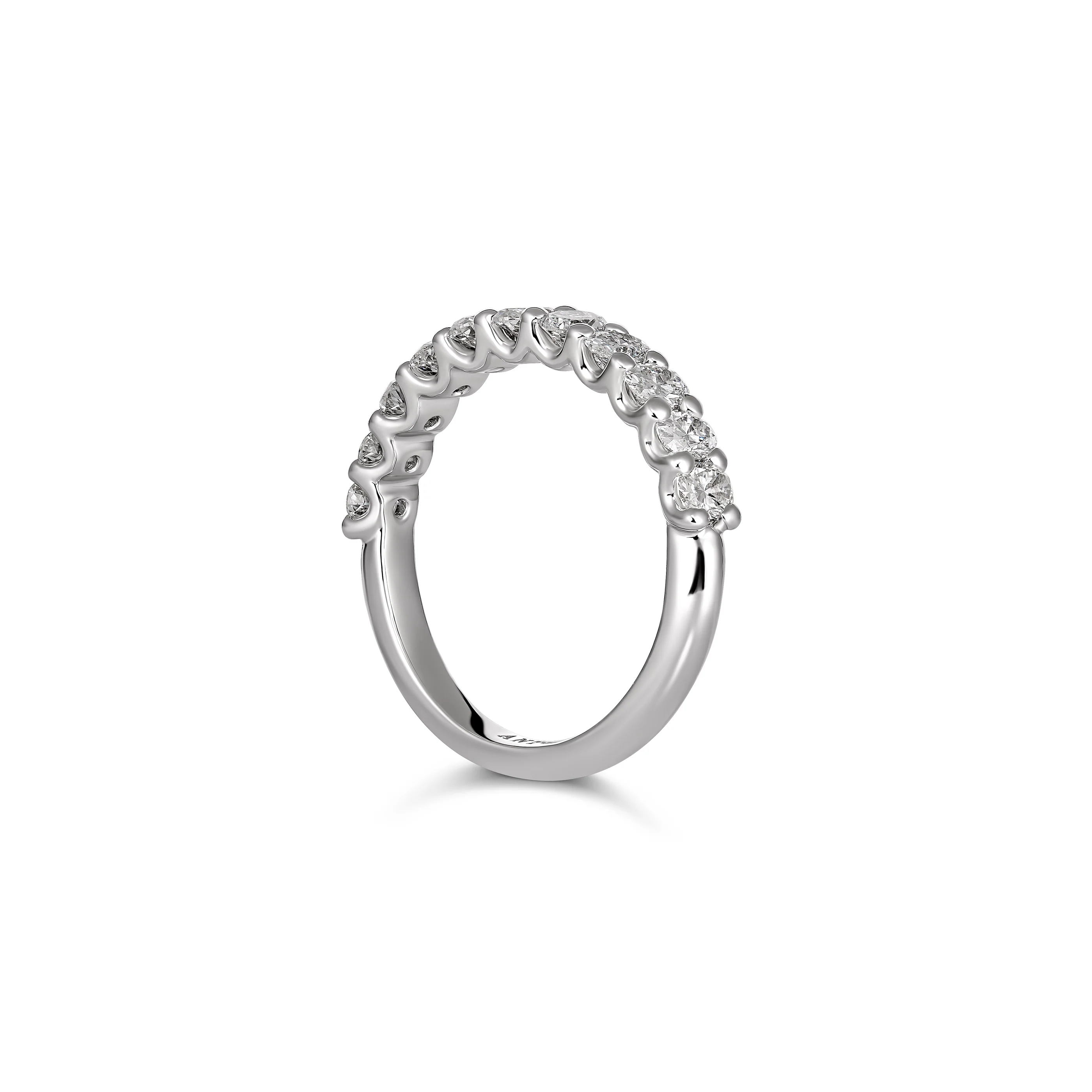 Wedding Vivid Oval Cut Diamond Eternity Band | Platinum - Image 2