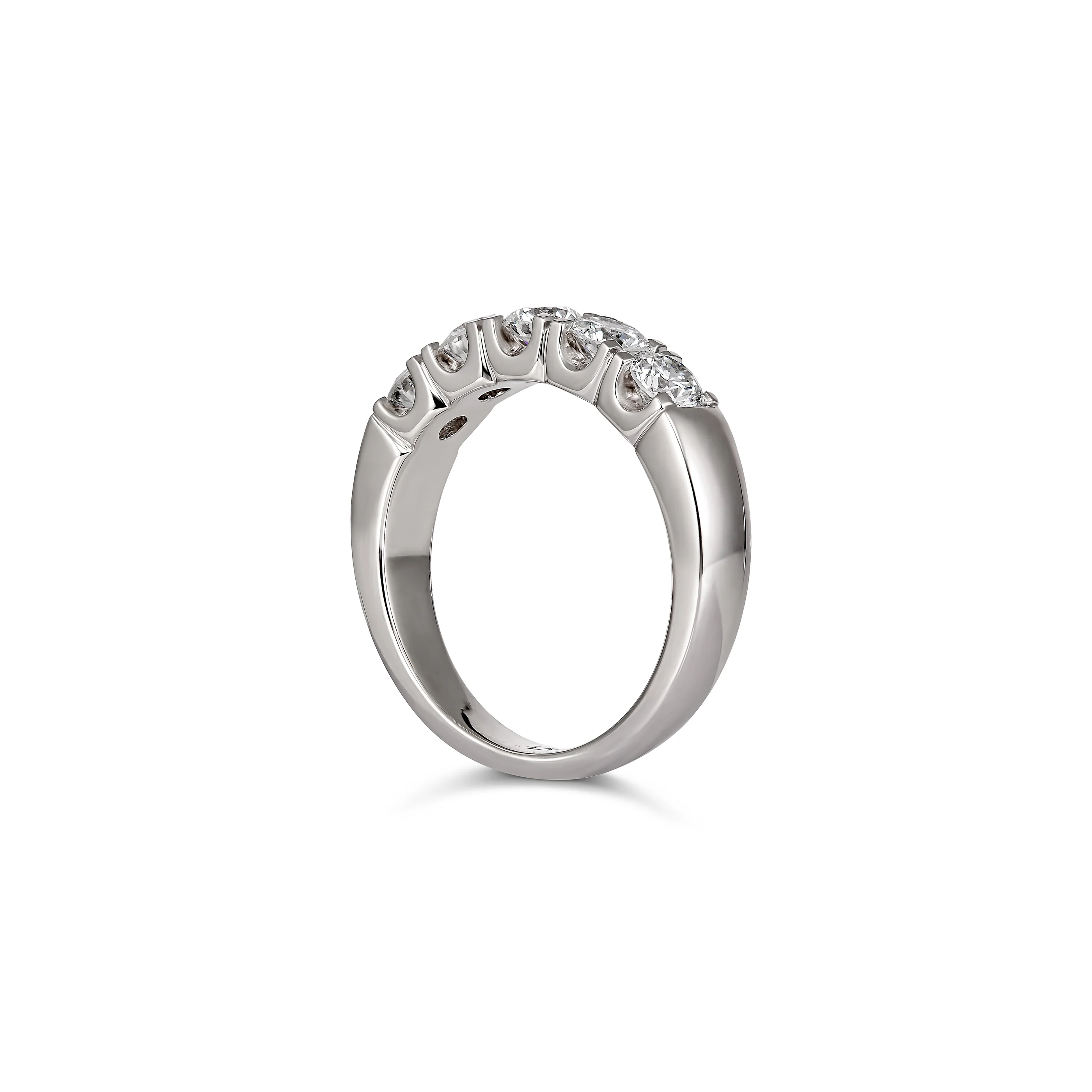 Wedding Vivid Round Brilliant Cut Diamond Eternity Band | White Gold - Image 3