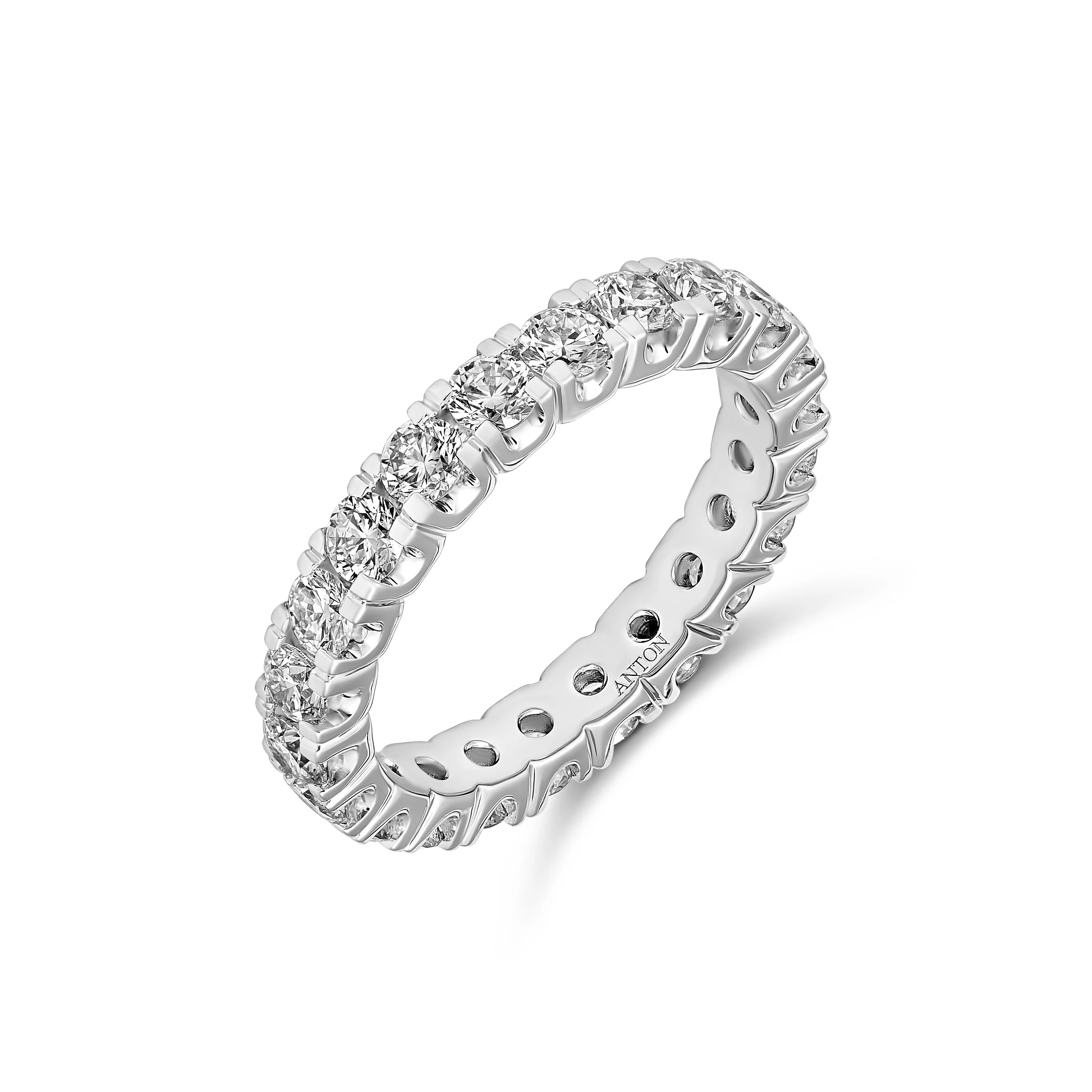 Wedding Vivid Round Brilliant Cut Diamond Ring | Platinum - Image 2