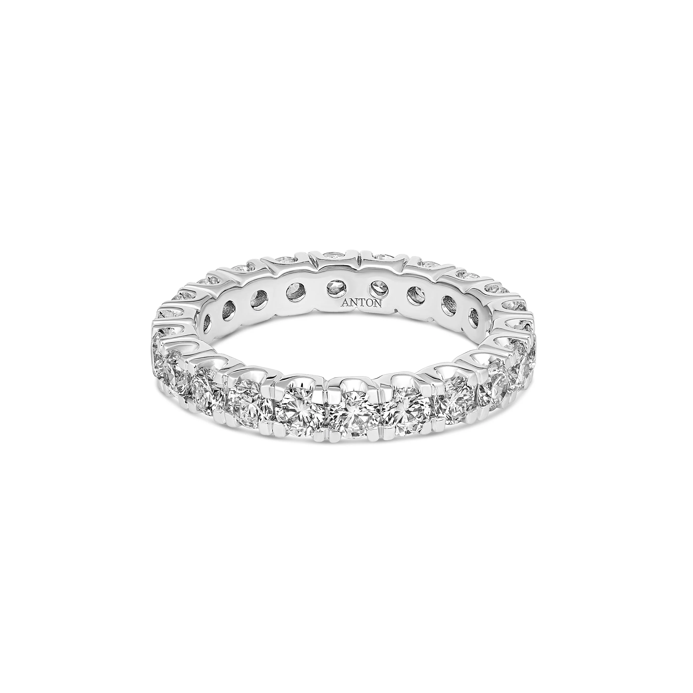 Wedding Vivid Round Brilliant Cut Diamond Ring | Platinum - Image 3